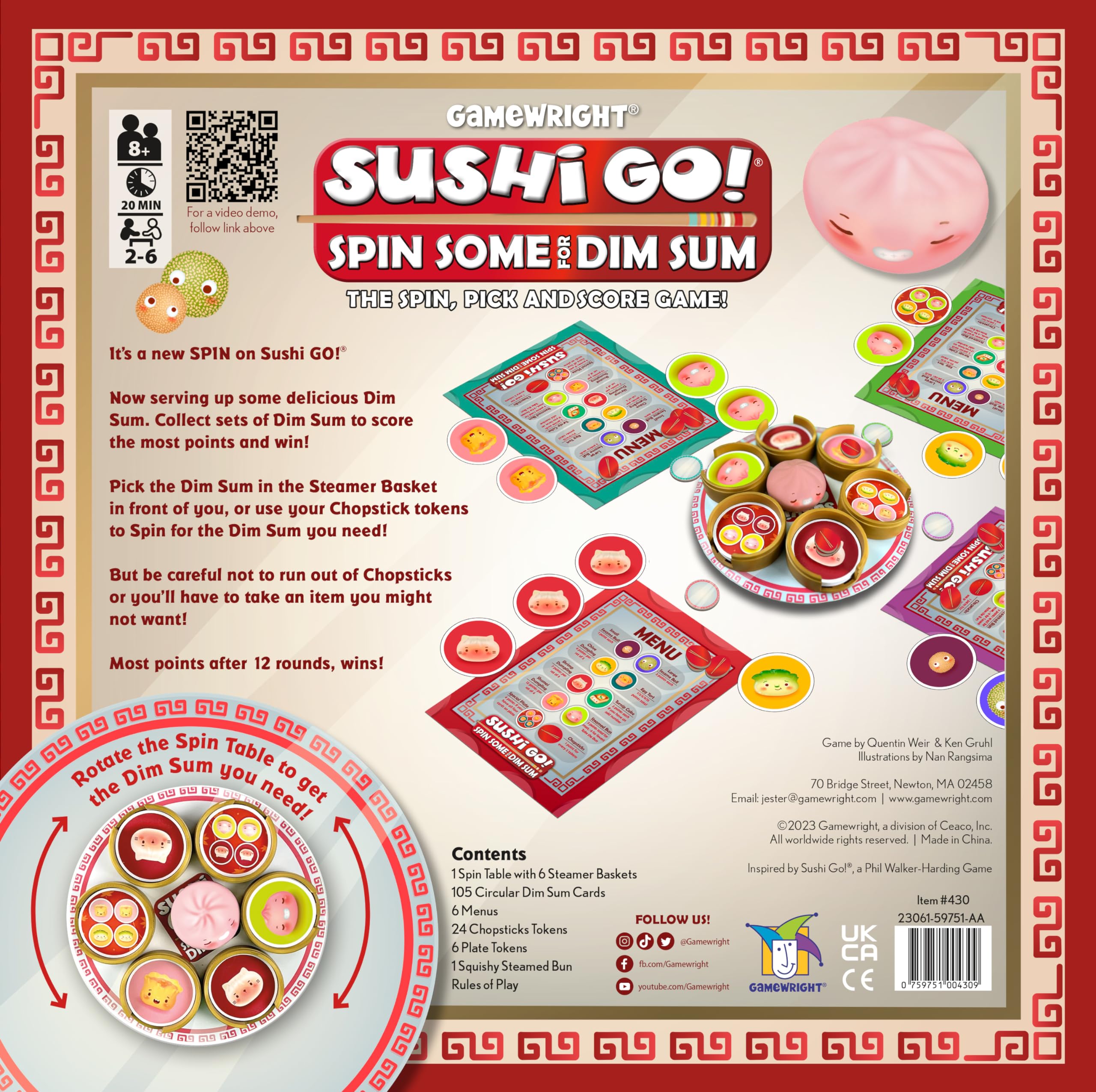 Foto 7 pulgar | Juego De Mesa Gamewright Sushi Go! Spin Some Para Dim Sum Kids 8+ - Venta Internacional.