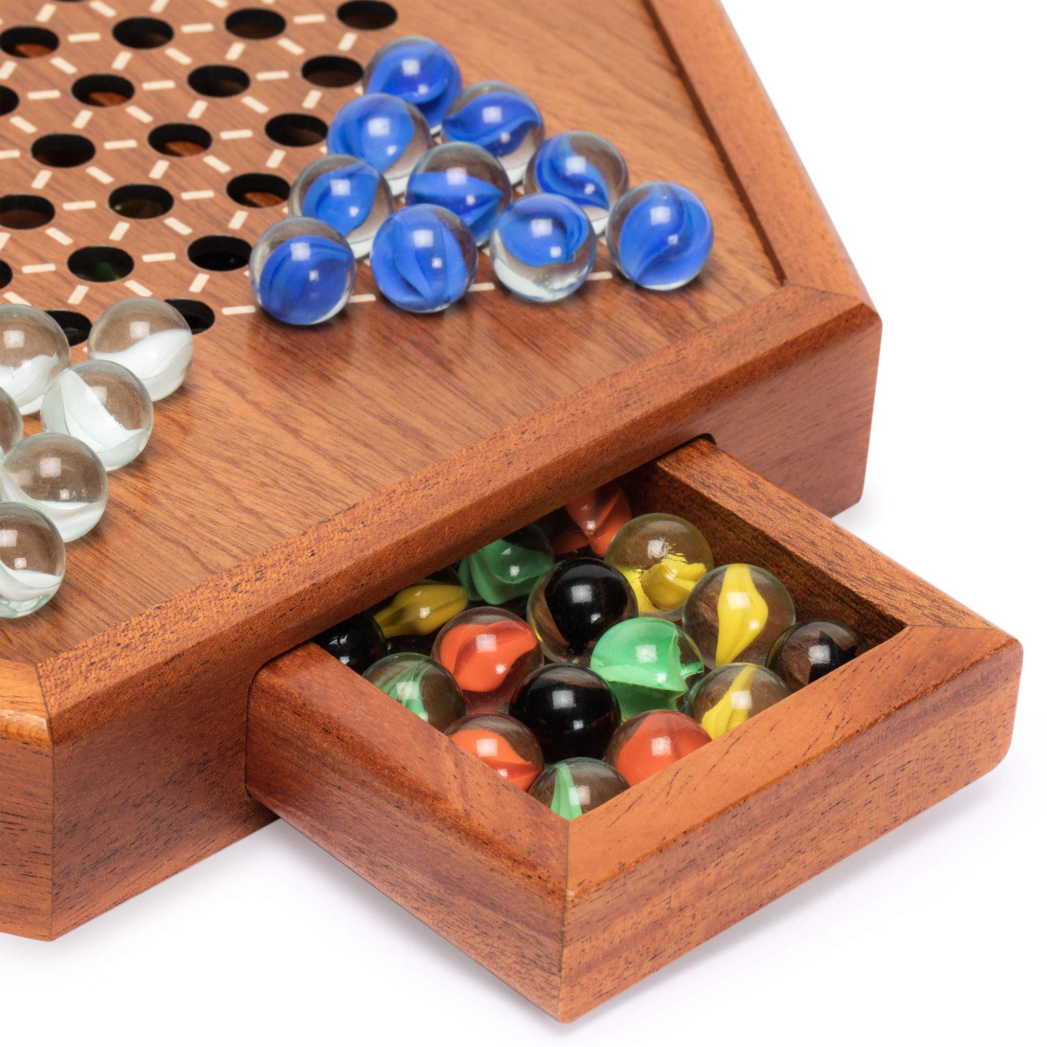 Foto 2 | Juego De Mesa Chinese Checkers Yellow Mountain Con Cajones - Venta Internacional.