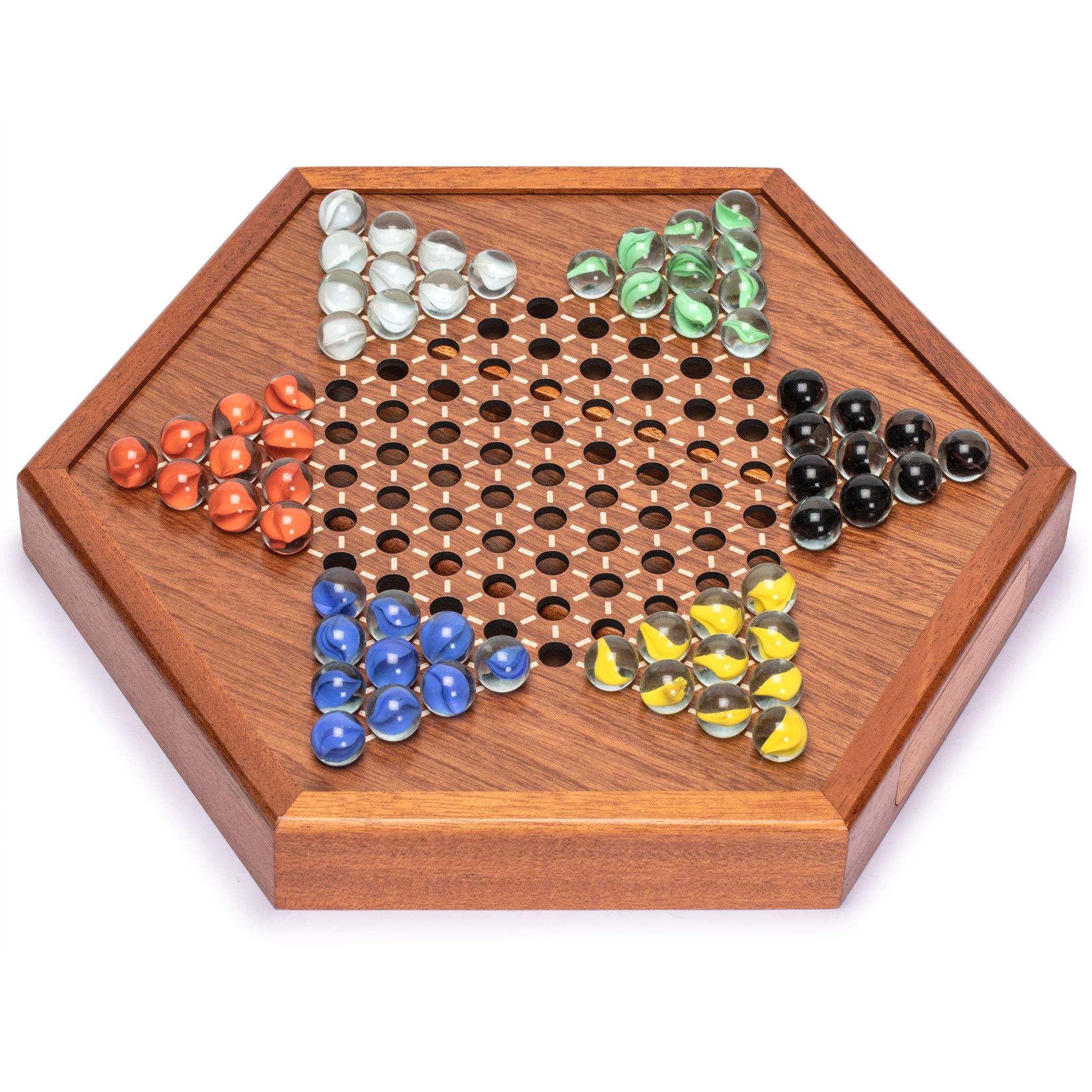 Foto 5 pulgar | Juego De Mesa Chinese Checkers Yellow Mountain Con Cajones - Venta Internacional.