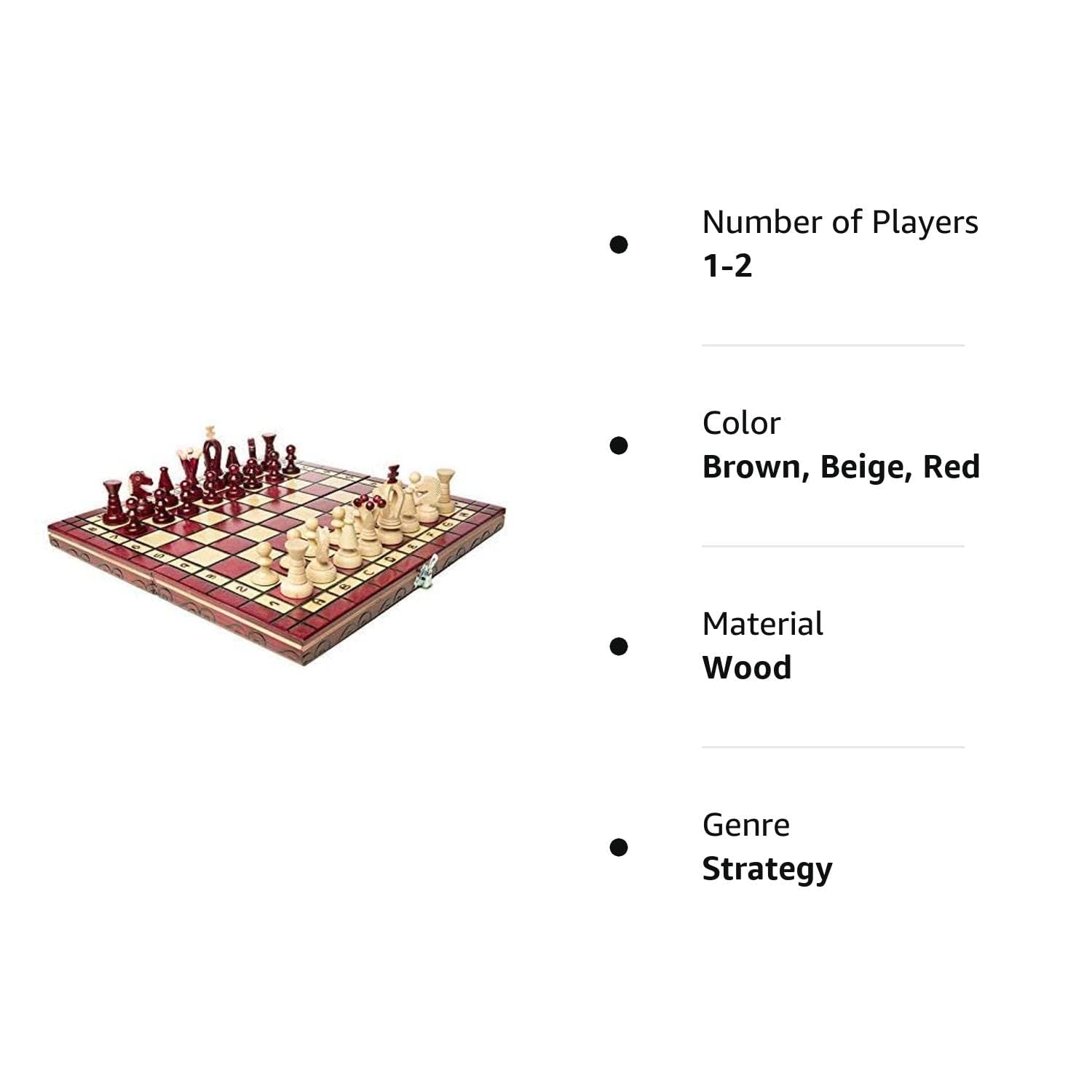 Foto 5 pulgar | Juego De Ajedrez Chess and games shop Muba Hecho A Mano De Madera Con Tablero - Venta Internacional