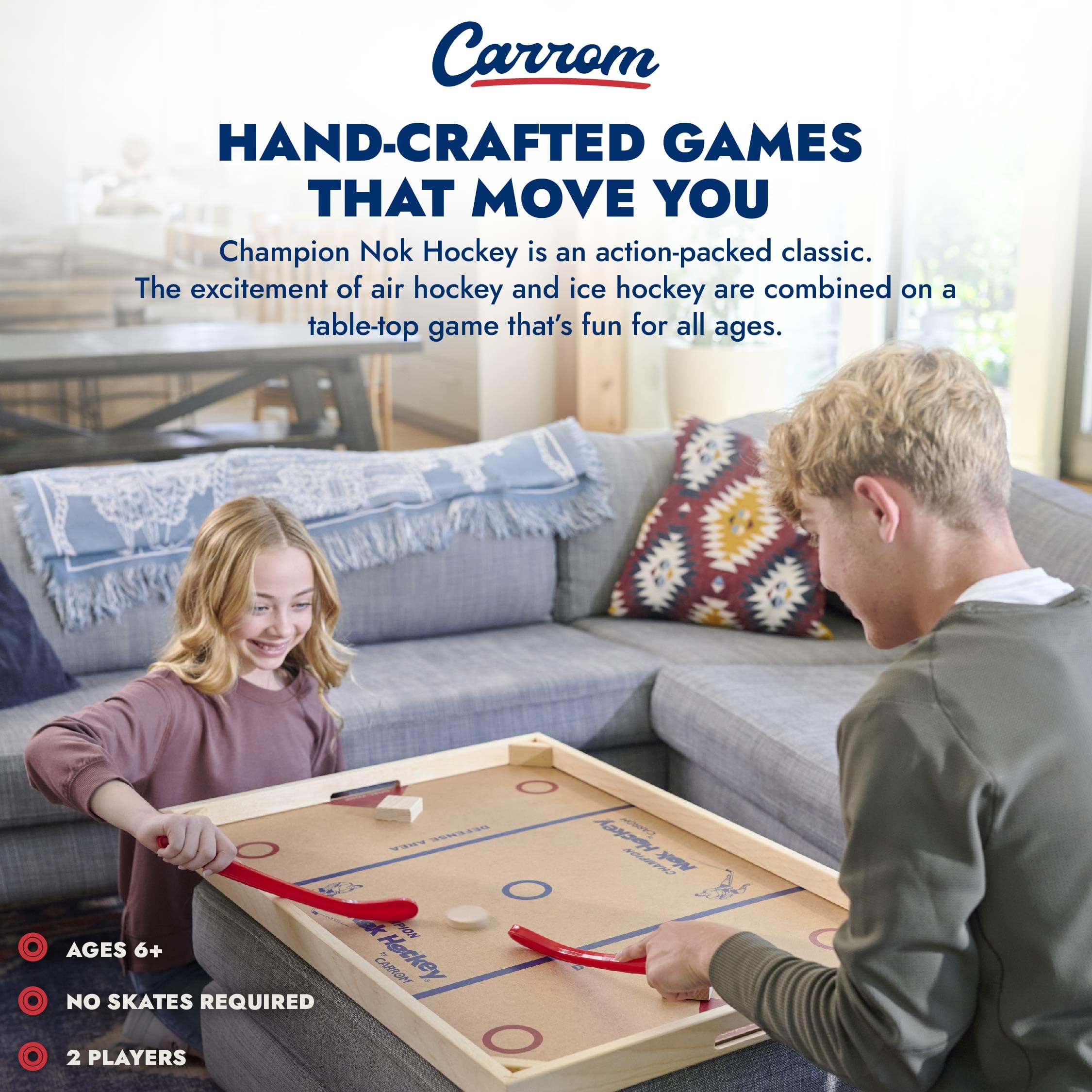 Foto 4 pulgar | Juego De Hockey Nok Carrom Champion De Madera De Tamaño Estándar - Venta Internacional.
