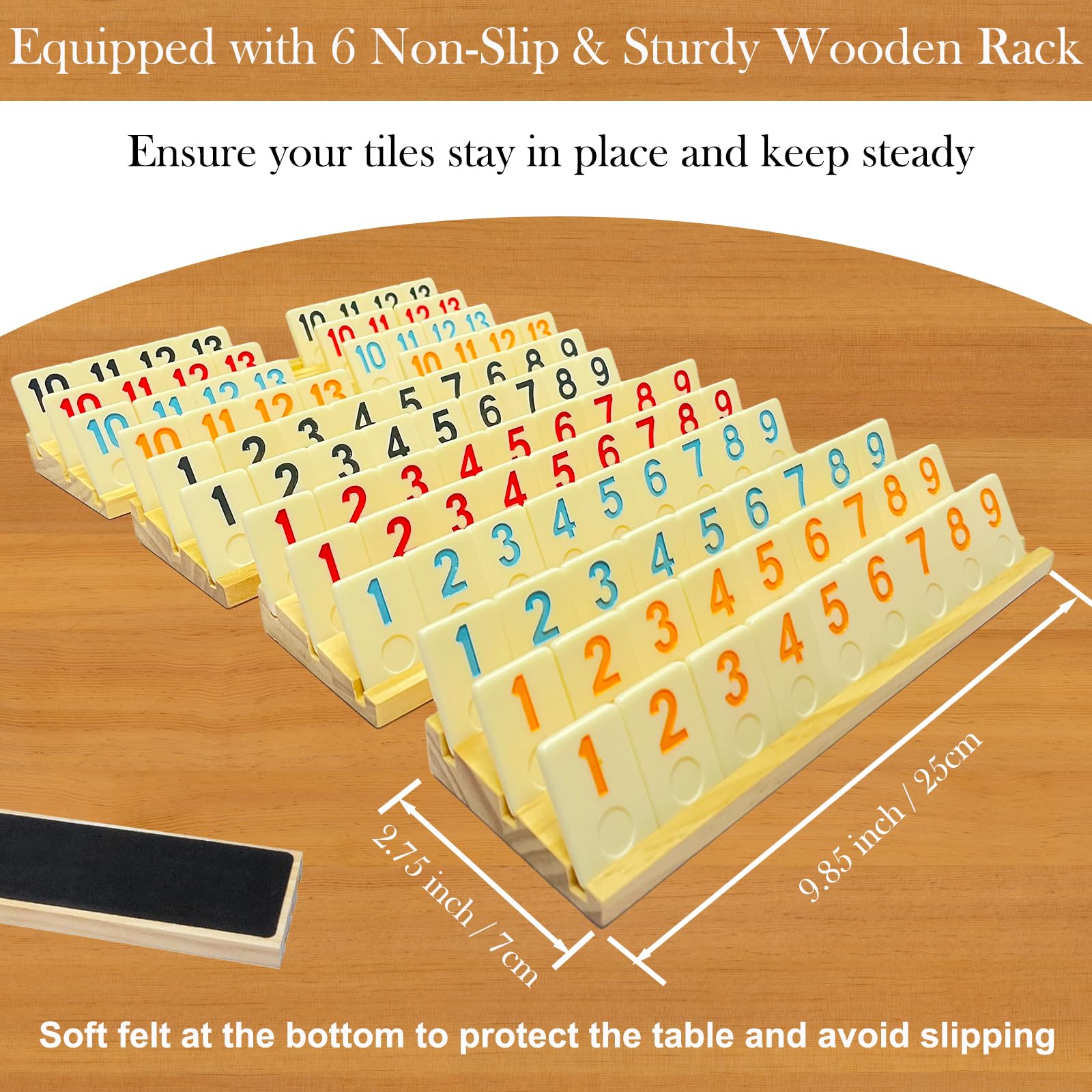 Foto 4 pulgar | Juego De Mesa Rummy Cube Soopotay, 160 Fichas Con 6 Estantes Y Funda - Venta Internacional.