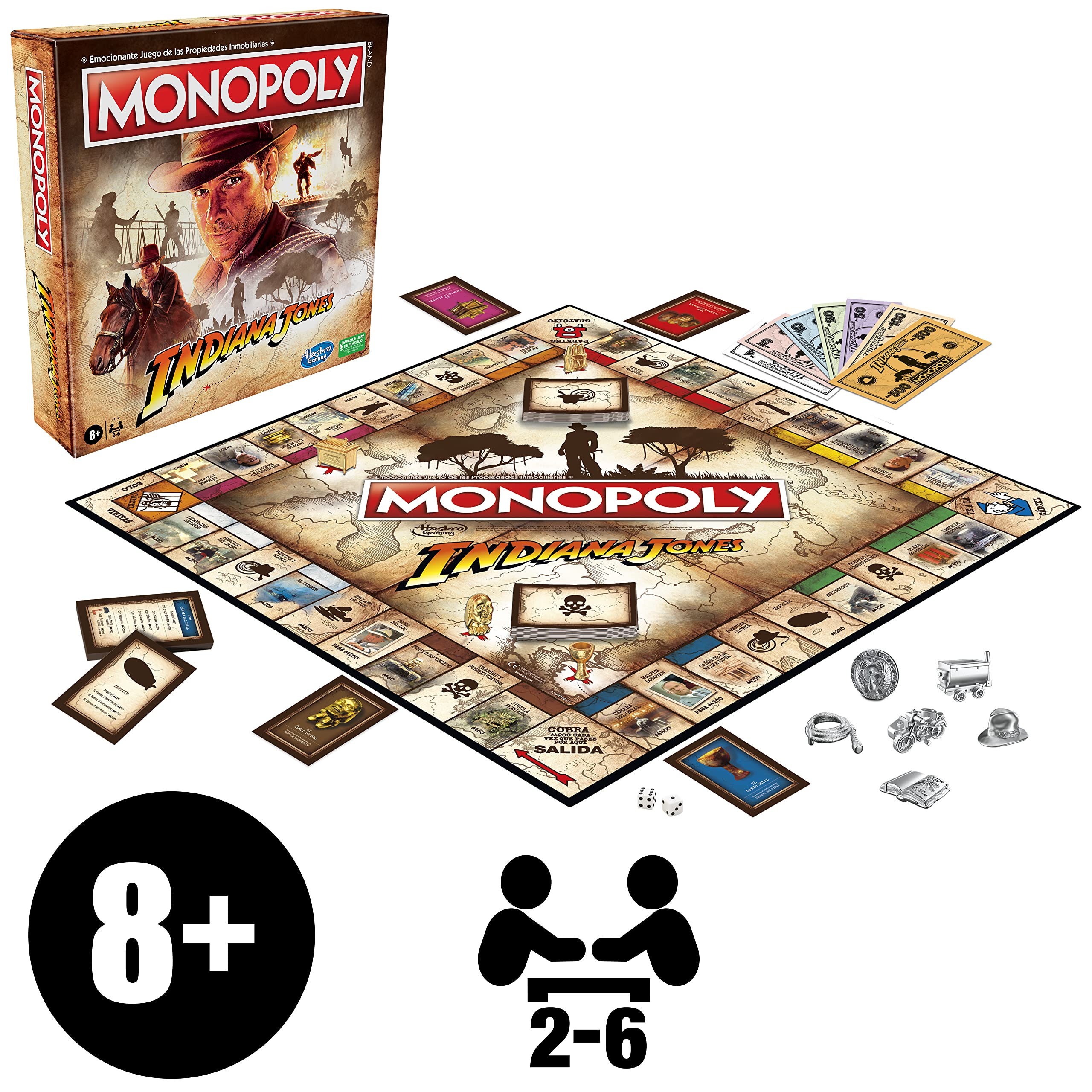 Foto 4 pulgar | Juego De Mesa Hasbro Gaming Monopoly Indiana Jones Edition - Venta Internacional.