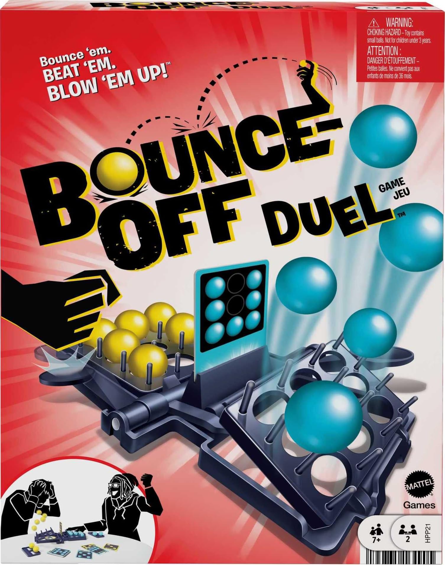 Foto 2 pulgar | Juego Mattel Games Bounce-off Duel Para 2 Jugadores Para Niños Y Adultos - Venta Internacional.
