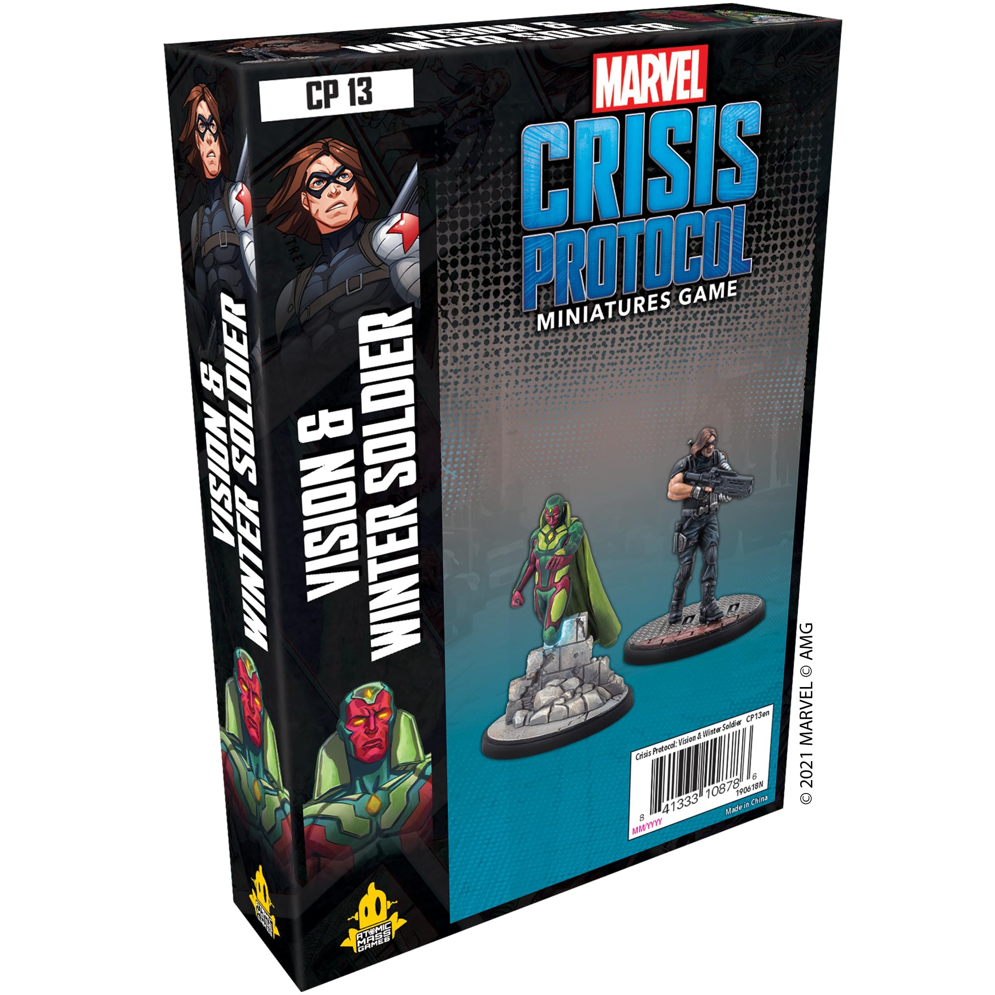Figura De Acción Atomic Mass Marvel Crisis Protocol Vision & Winter Soldier - Venta Internacional.