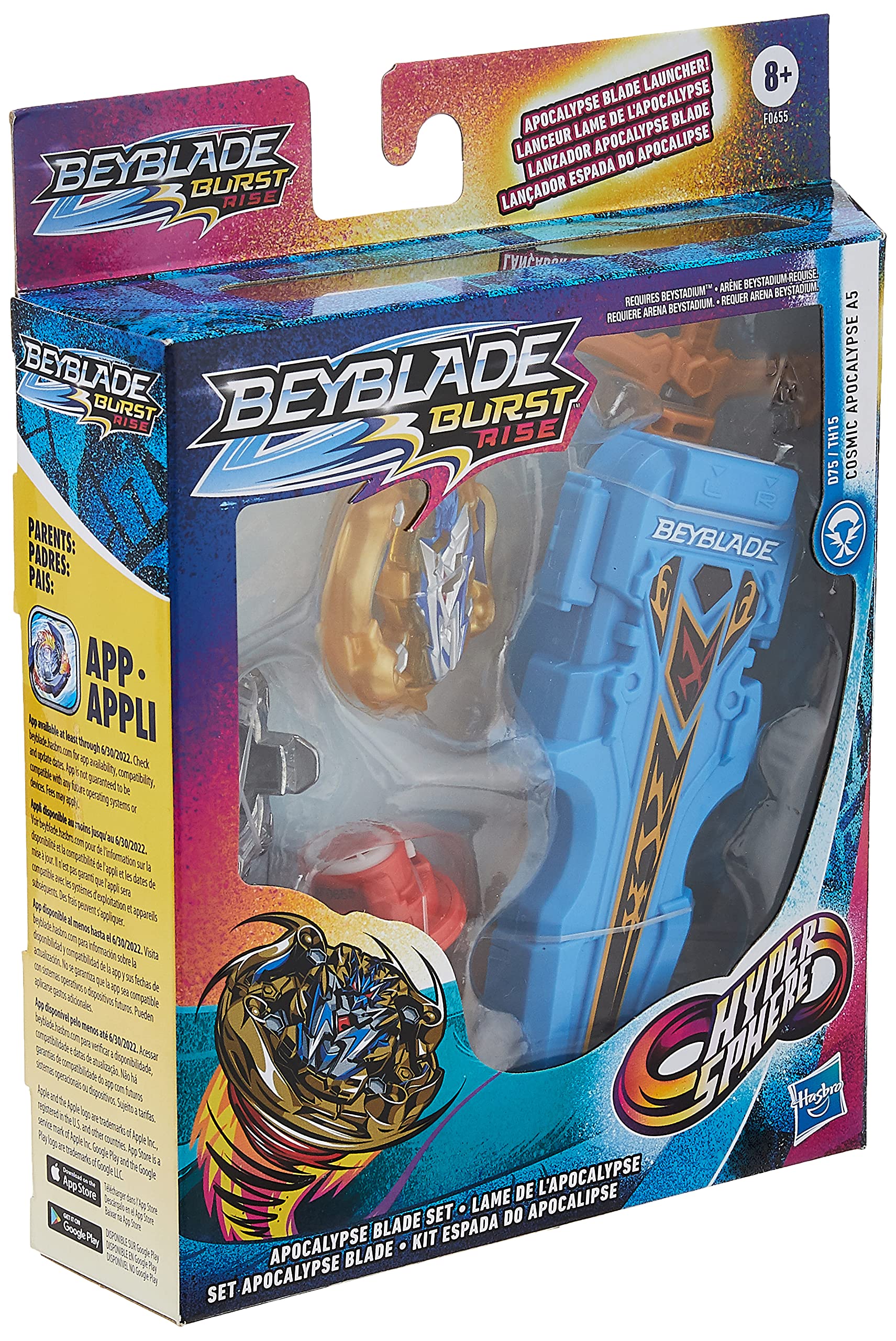 Foto 3 pulgar | Set De Juguete Beyblade Burst Rise Hypersphere Apocalypse Blade - Venta Internacional.
