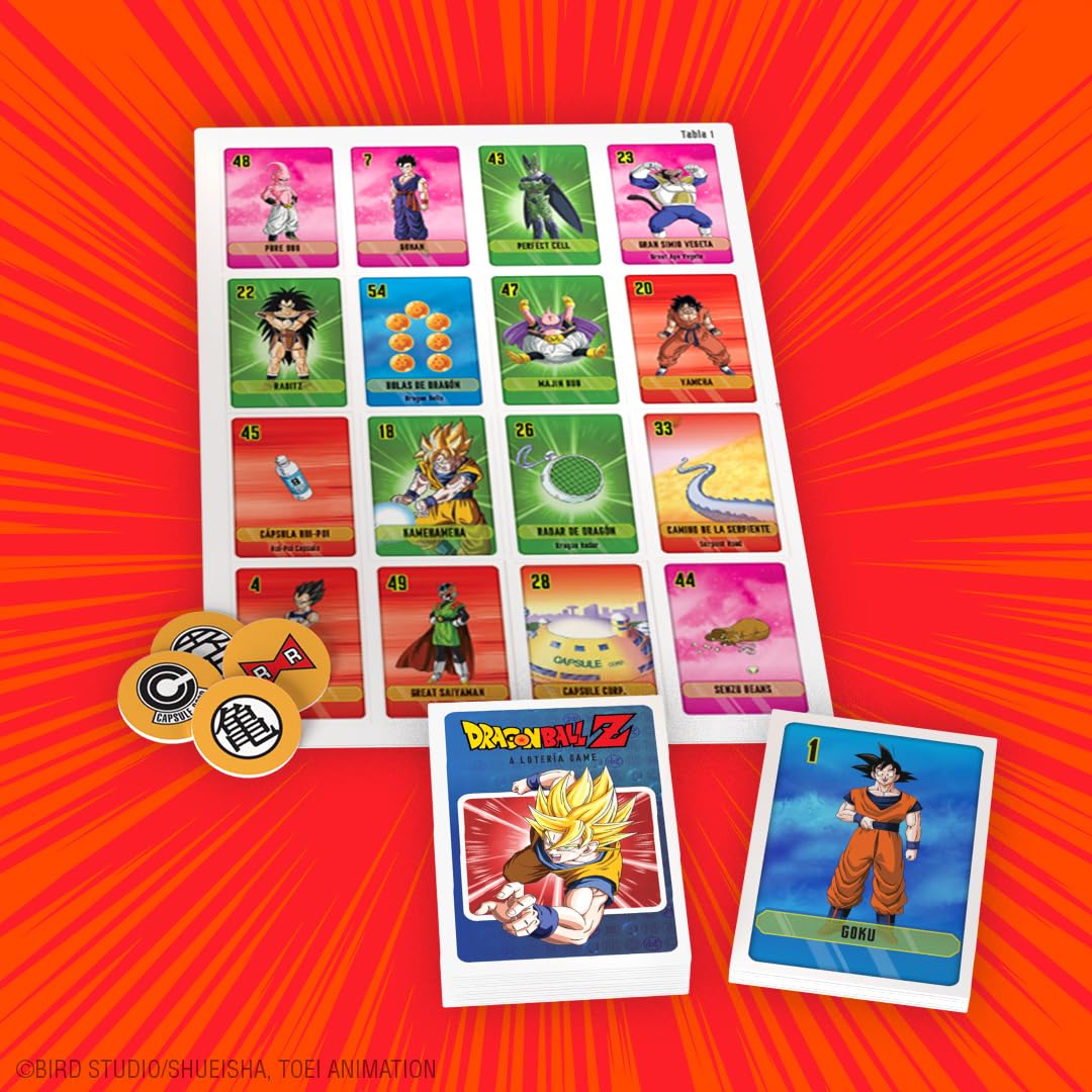 Foto 4 pulgar | Juego De Lotería Dragon Ball Z Al Estilo Tradicional De Bingo Mexicano - Venta Internacional.