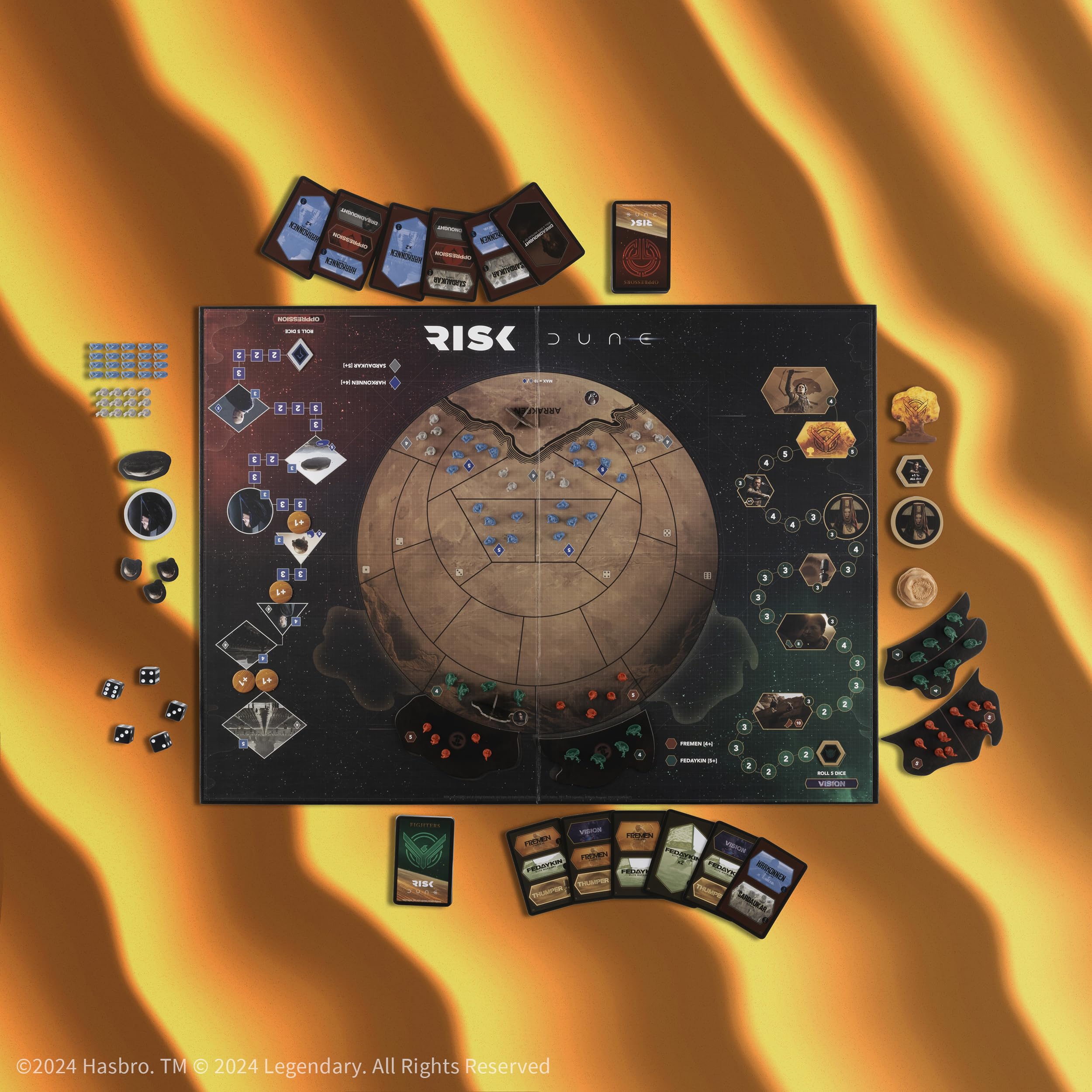Foto 4 pulgar | Juego De Mesa Risk Dune Strategy Dune Movie Para 2-4 Jugadores, Más De 10 Años - Venta Internacional.
