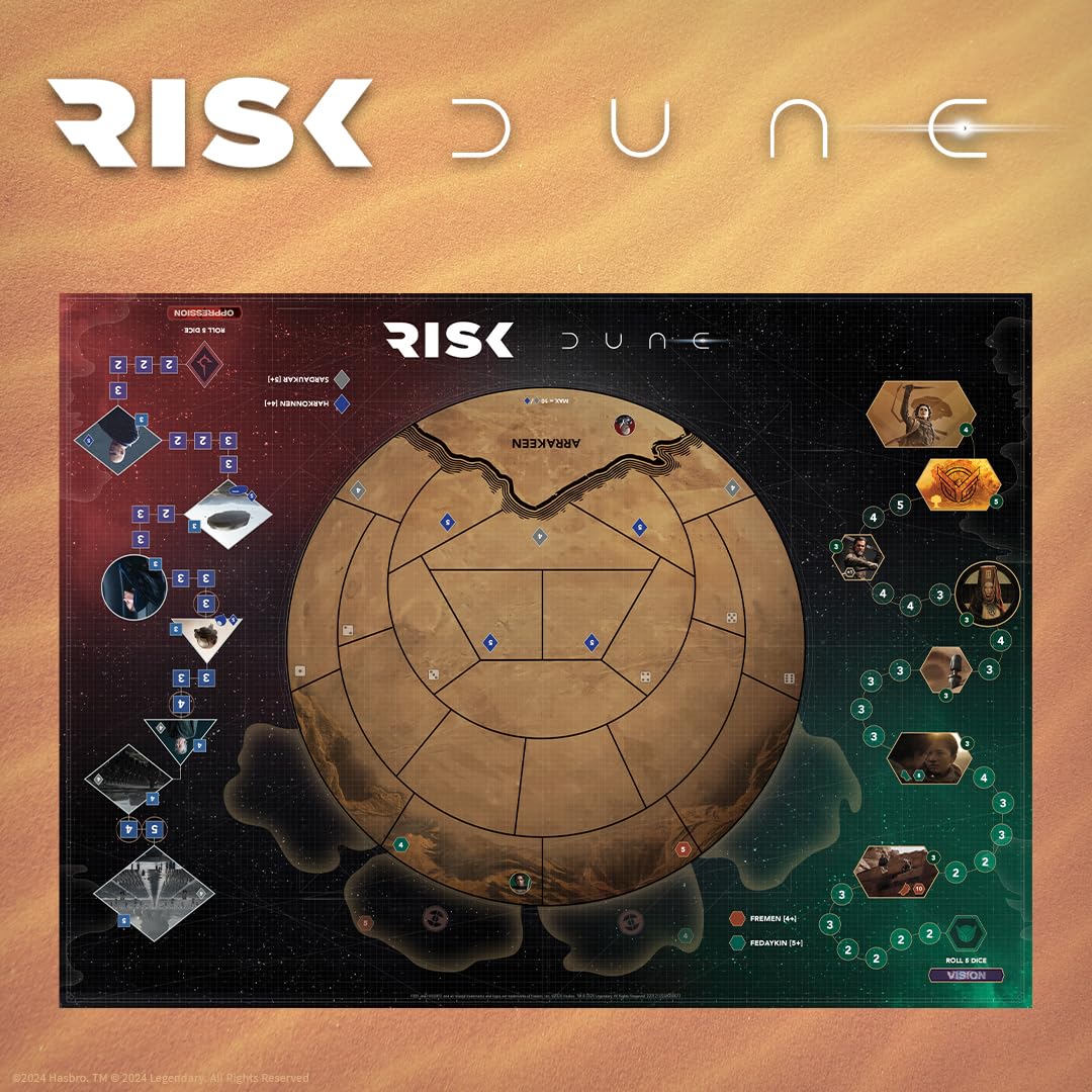 Foto 8 pulgar | Juego De Mesa Risk Dune Strategy Dune Movie Para 2-4 Jugadores, Más De 10 Años - Venta Internacional.