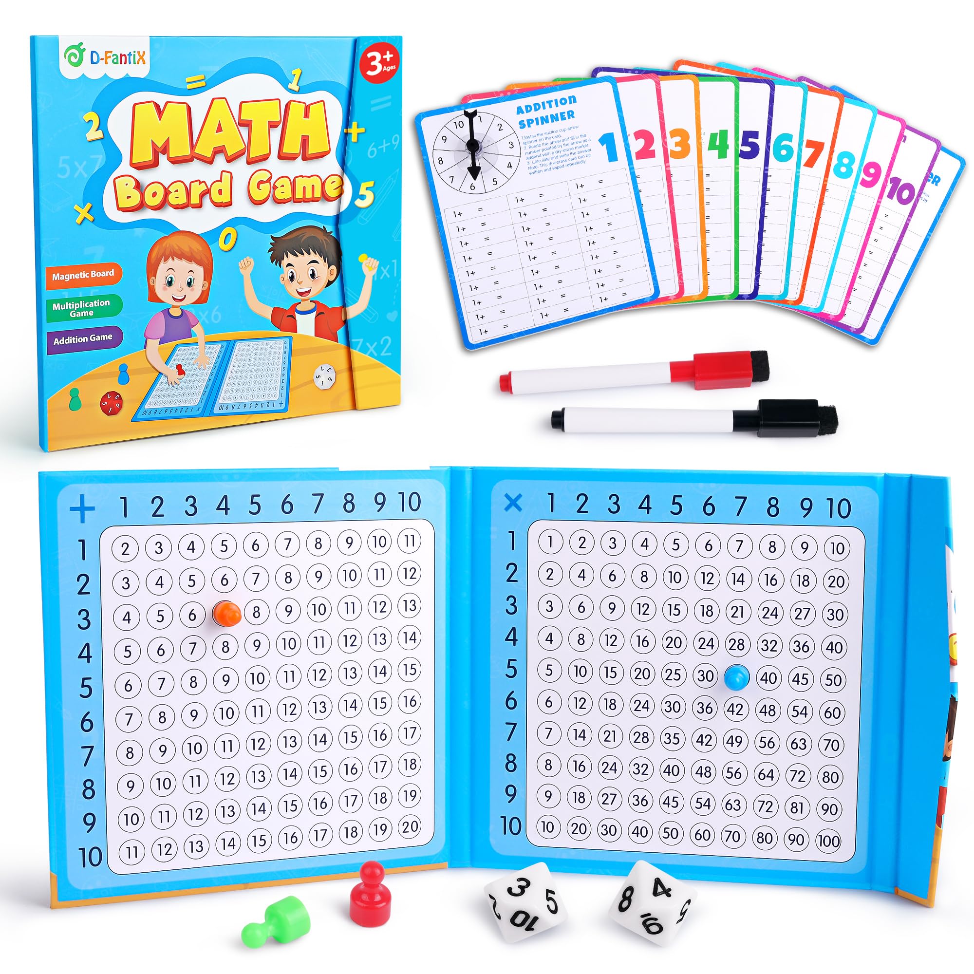 Tablero De Juego Matemático D-fantix Suma Y Multiplicación Magnética - Venta Internacional.