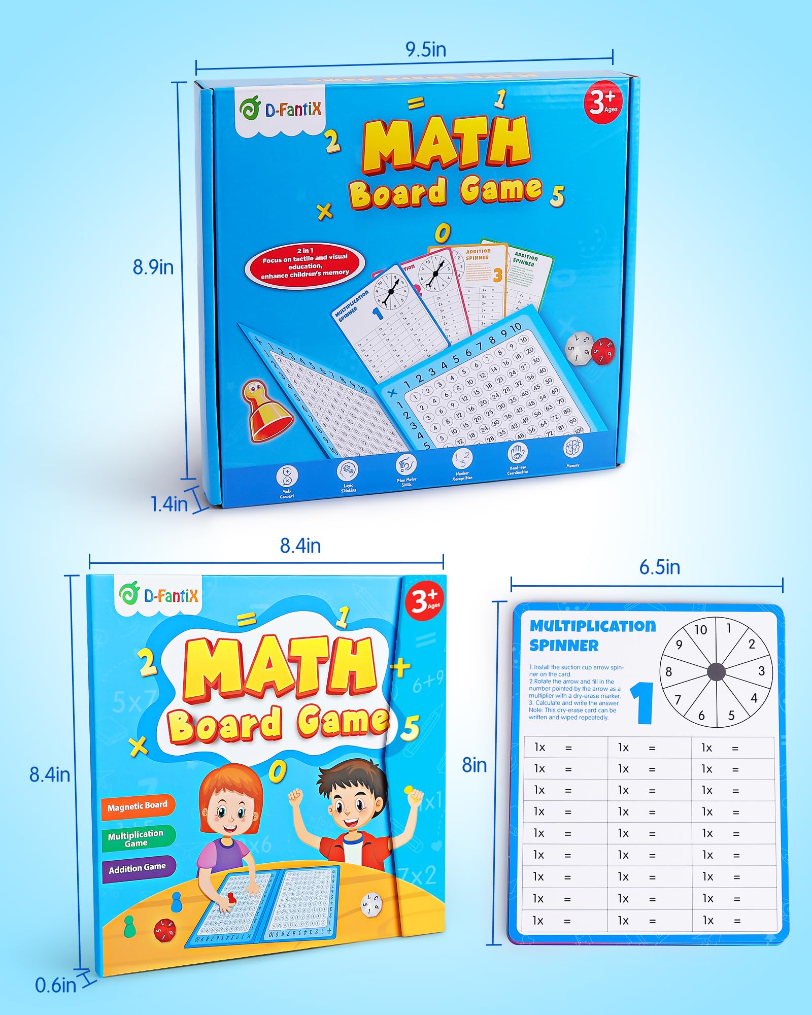 Foto 7 pulgar | Tablero De Juego Matemático D-fantix Suma Y Multiplicación Magnética - Venta Internacional.