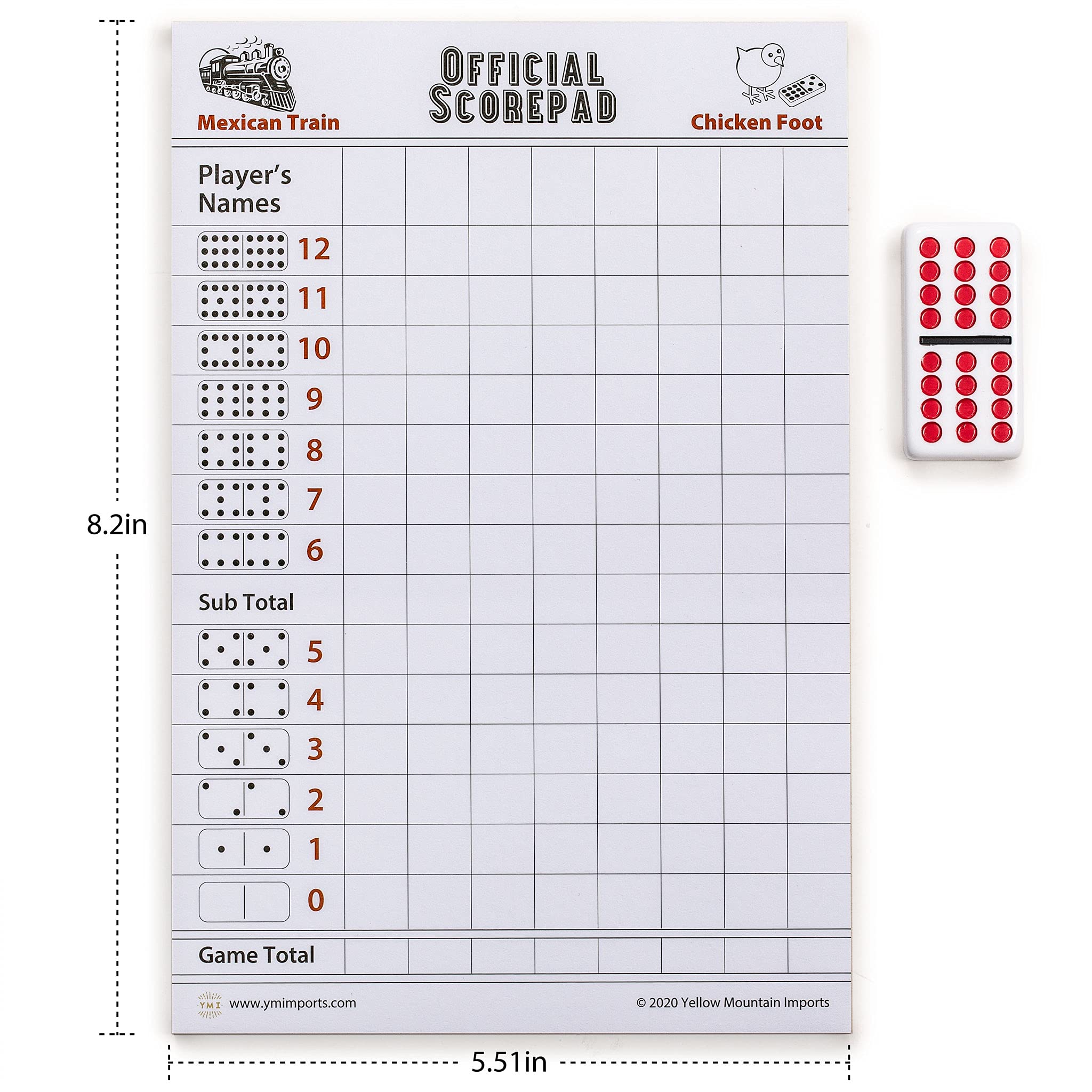 Foto 6 pulgar | Set De Accesorios Yellow Mountain Imports Mexican Train Dominoes - Venta Internacional.