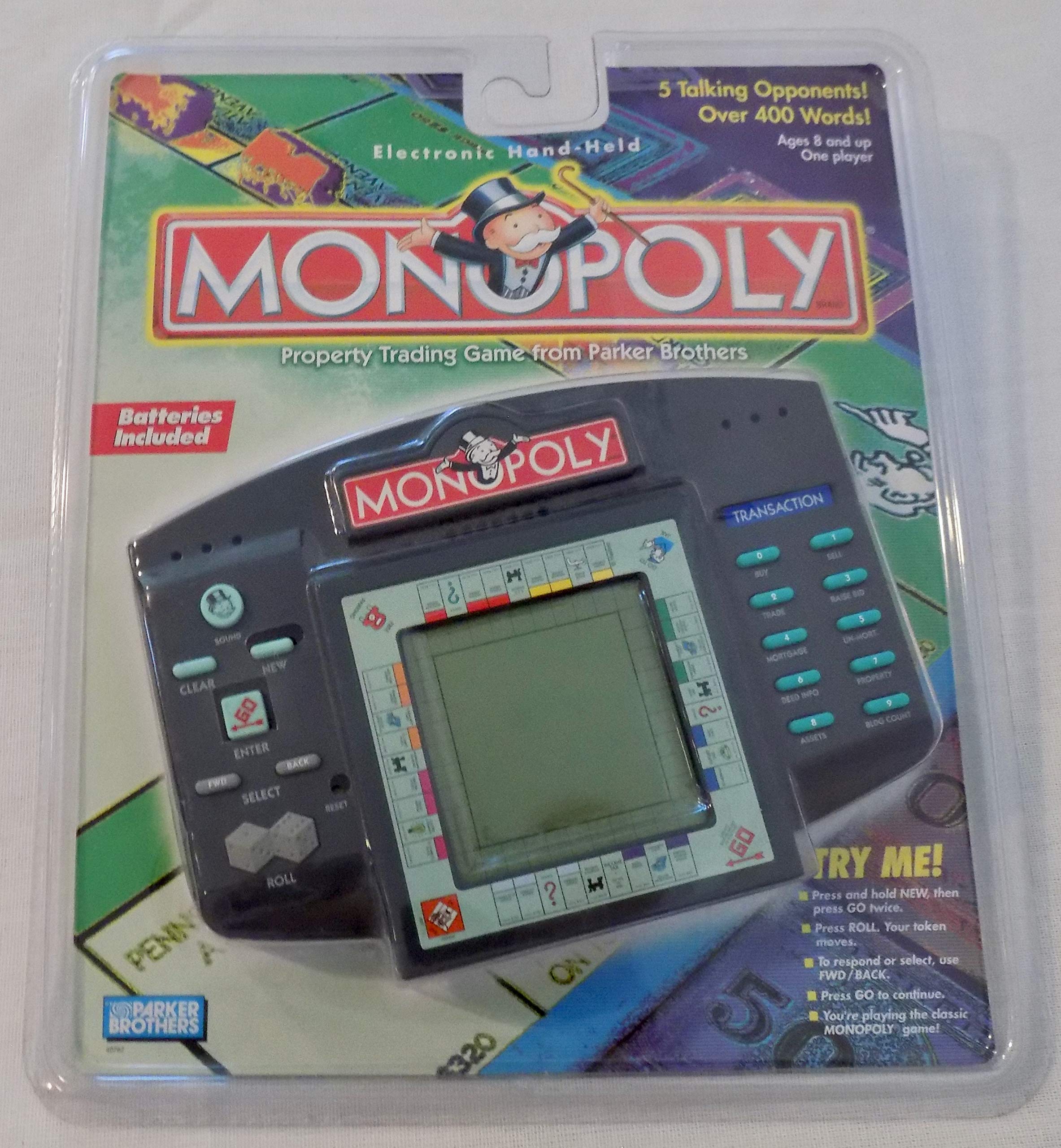 Juego Portátil Hasbro Monopoly Electronic Lcd 1997 - Venta Internacional.