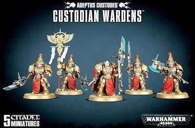 Foto 2 | Figura De Acción Games Workshop Warhammer 40k Adeptus Custodes Custodes Custodian Wardens - Venta Internacional.