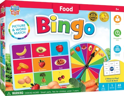 Foto 1 | Juego De Bingo Masterpieces Food Para Niños De Más De 3 Años Con Ruleta - Venta Internacional.