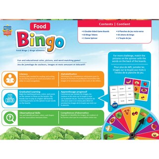 Foto 4 | Juego De Bingo Masterpieces Food Para Niños De Más De 3 Años Con Ruleta - Venta Internacional.