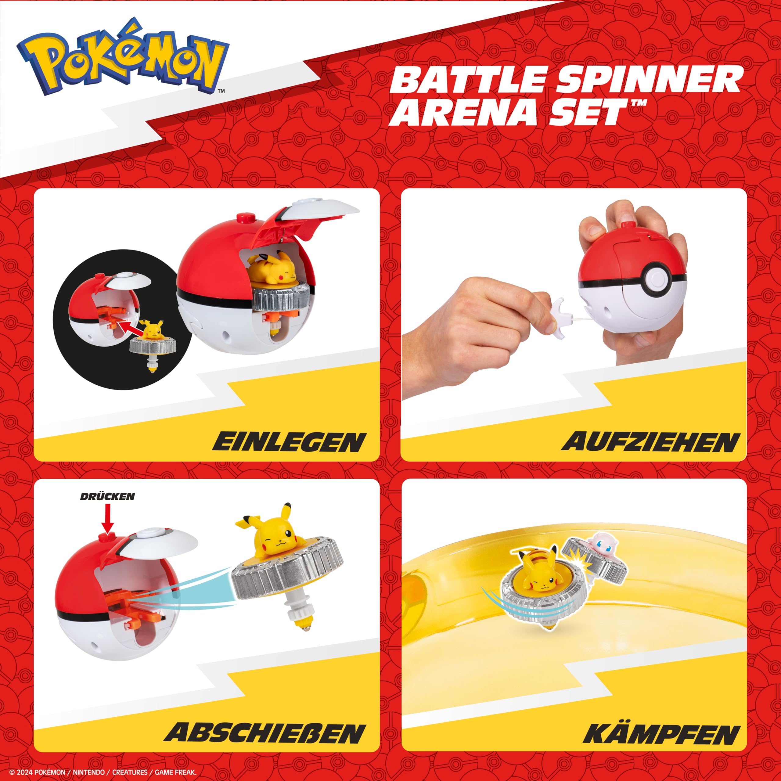 Foto 6 | Set Pokémon Battle Spinner Arena Con 2 Hilanderos Y Arena - Venta Internacional.