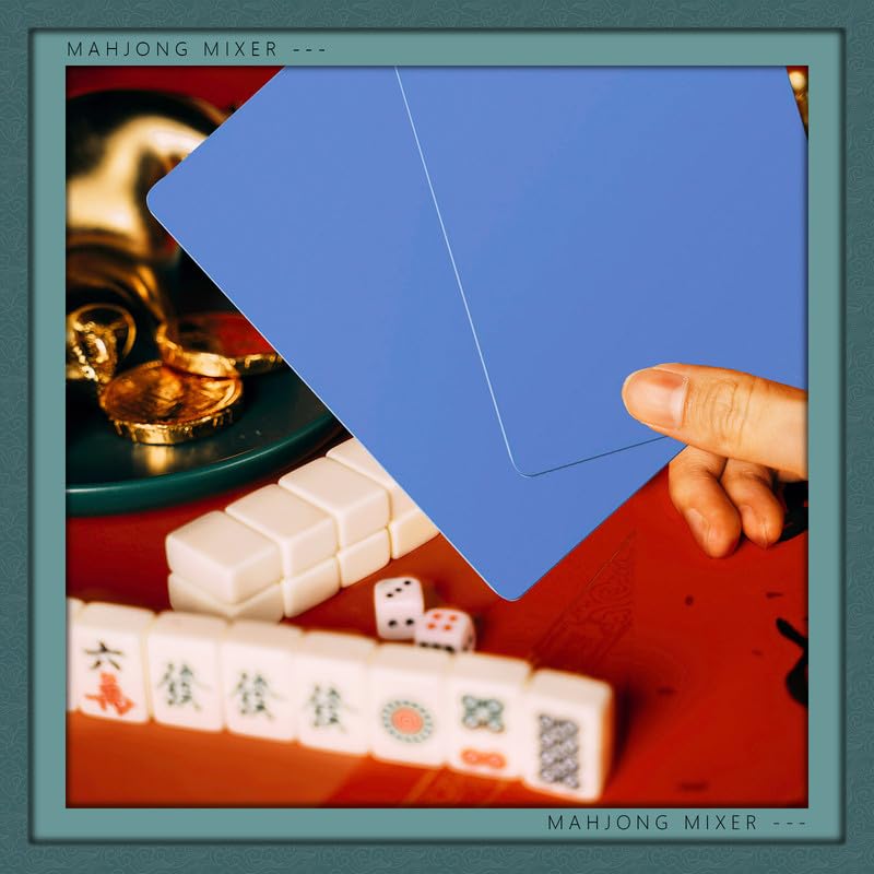 Foto 8 pulgar | Mezclador De Azulejos Mahjong De Plástico Azul, 4 Unidades - Venta Internacional.