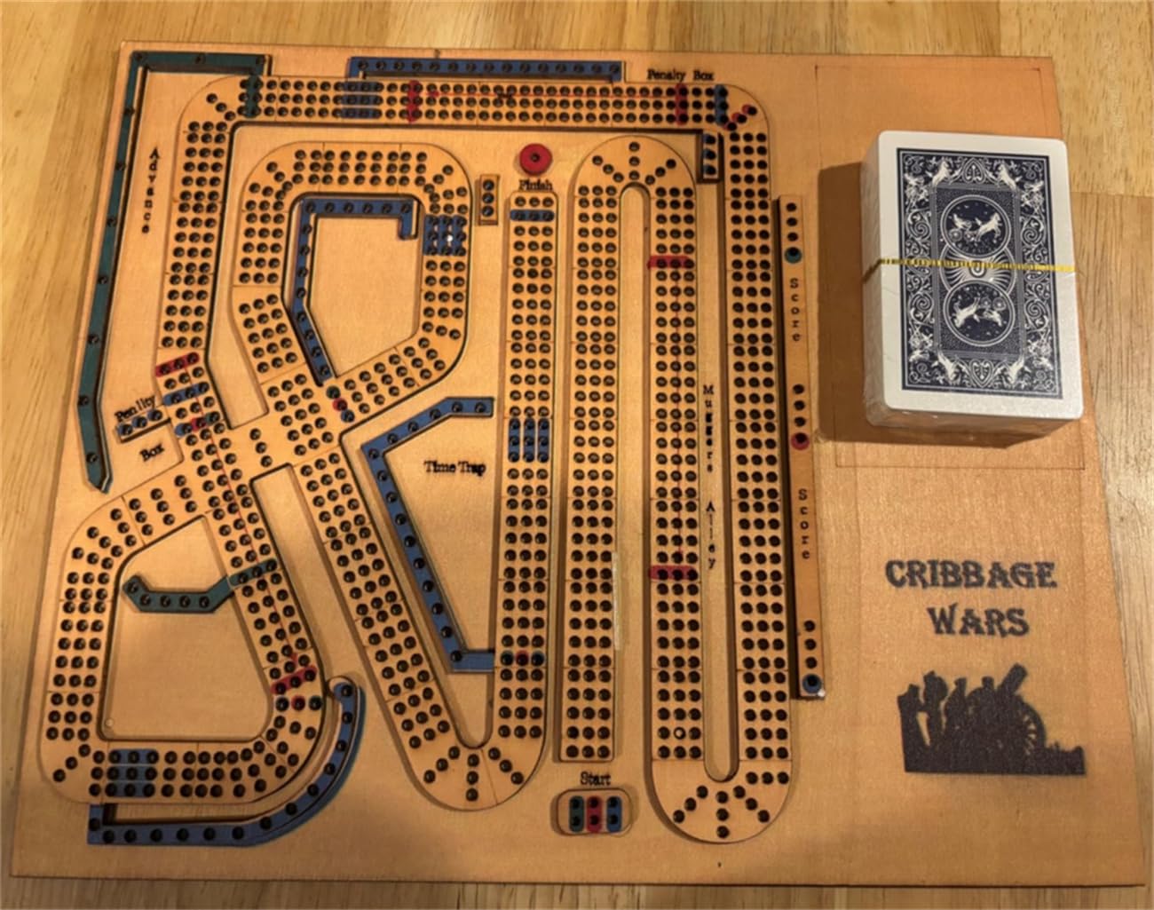 Foto 3 pulgar | Juego De Mesa Cribbage Wars, Grande, De Madera, Con Almacenamiento, Juego Familiar - Venta Internacional.
