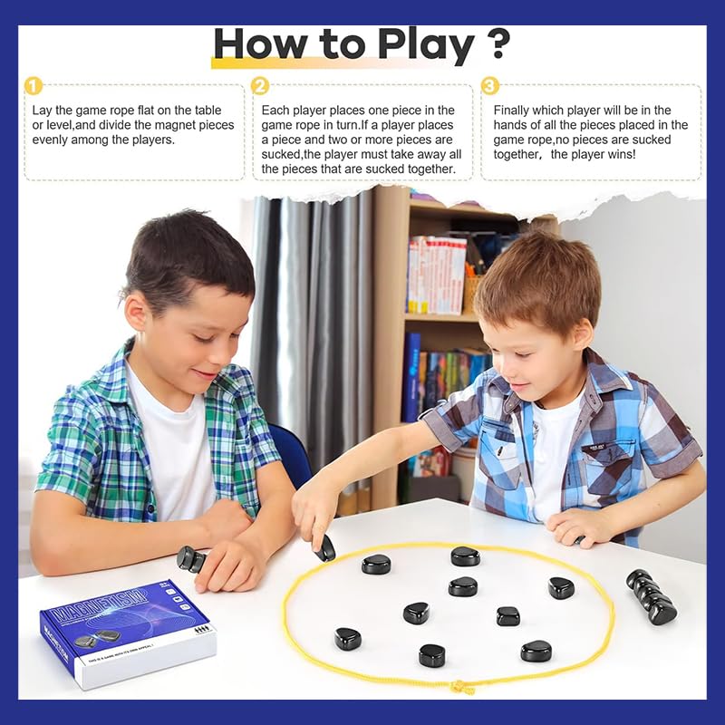 Foto 3 pulgar | Juego De Ajedrez Magnético Con Piedras Y Cuerdas, 1 Juego - Venta Internacional.