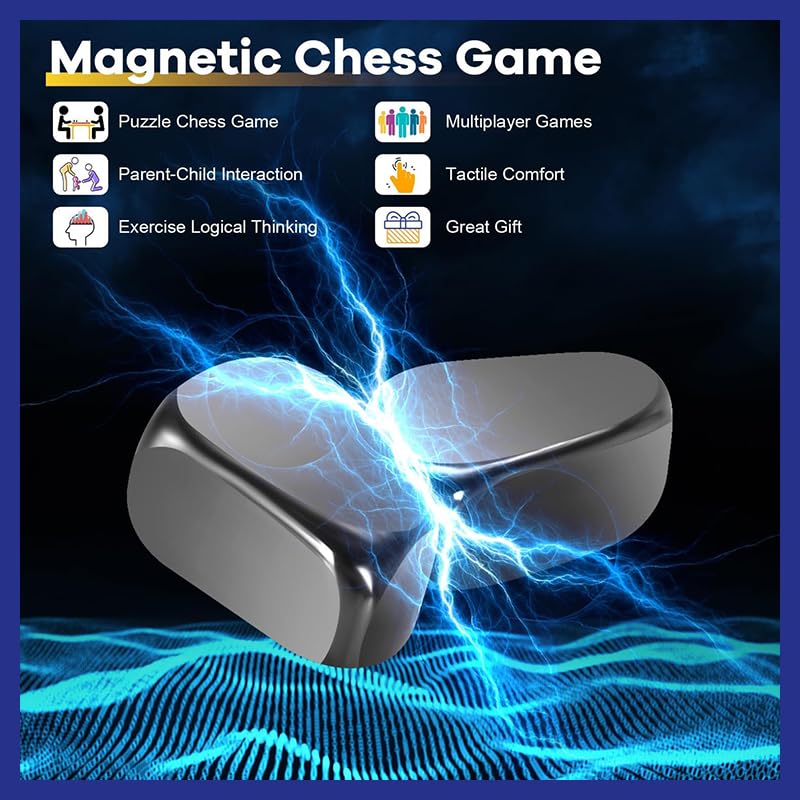Foto 7 pulgar | Juego De Ajedrez Magnético Con Piedras Y Cuerdas, 1 Juego - Venta Internacional.