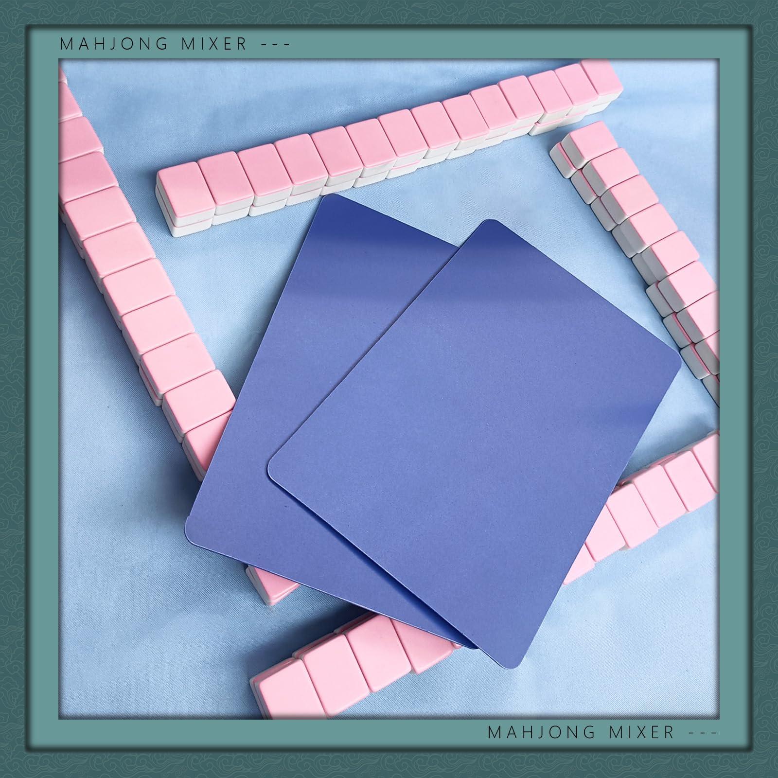 Foto 7 | Mezclador De Azulejos Mahjong De Plástico, Azul, 2 Unidades - Venta Internacional.