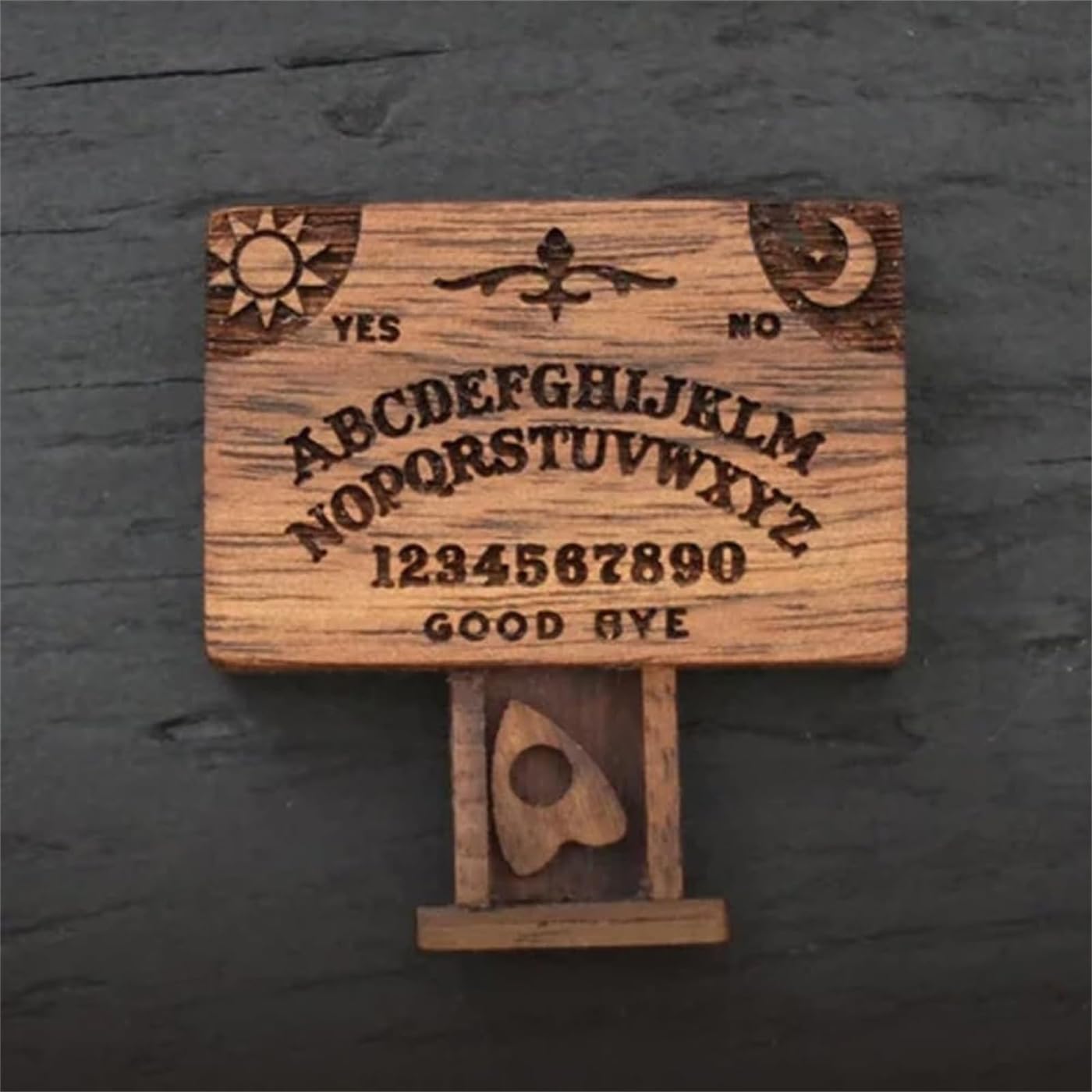 Foto 4 pulgar | Pizarra En Miniatura Con Cajón Para Ouija, Madera, Color Marrón - Venta Internacional.