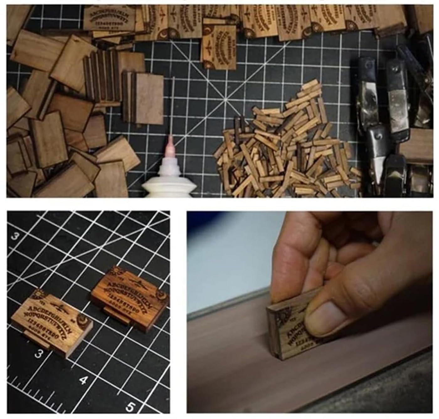 Foto 7 pulgar | Pizarra En Miniatura Con Cajón Para Ouija, Madera, Color Marrón - Venta Internacional.