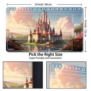 Foto 3 | Alfombrilla De Juego Playmat Compatible Con Tcg Con Bolsas De Almacenamiento De 60 X 35 Cm - Venta Internacional.