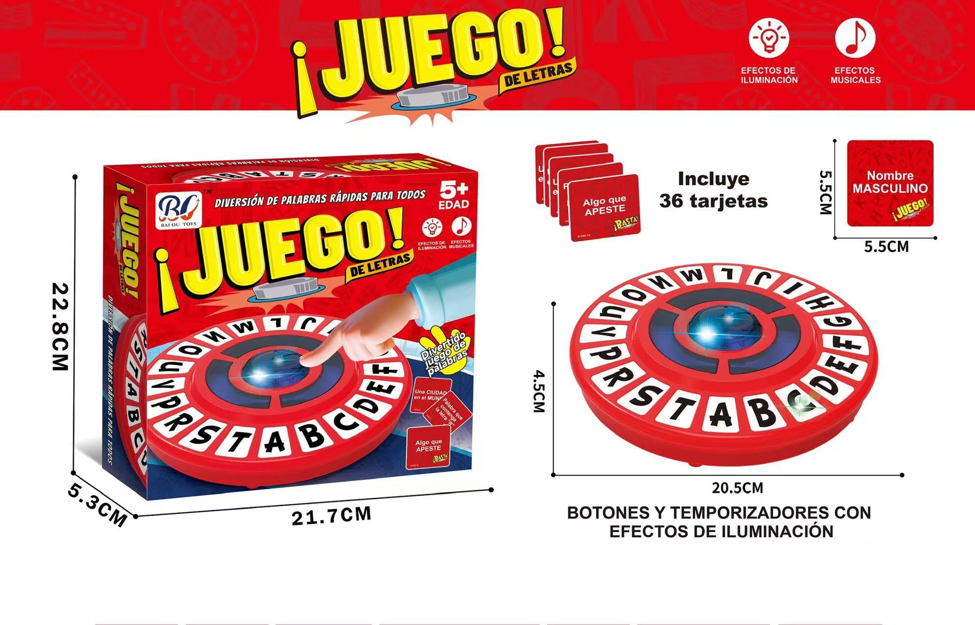 Foto 3 | Juego De Mesa Think A Words, Versión En Español, Basta Red - Venta Internacional.
