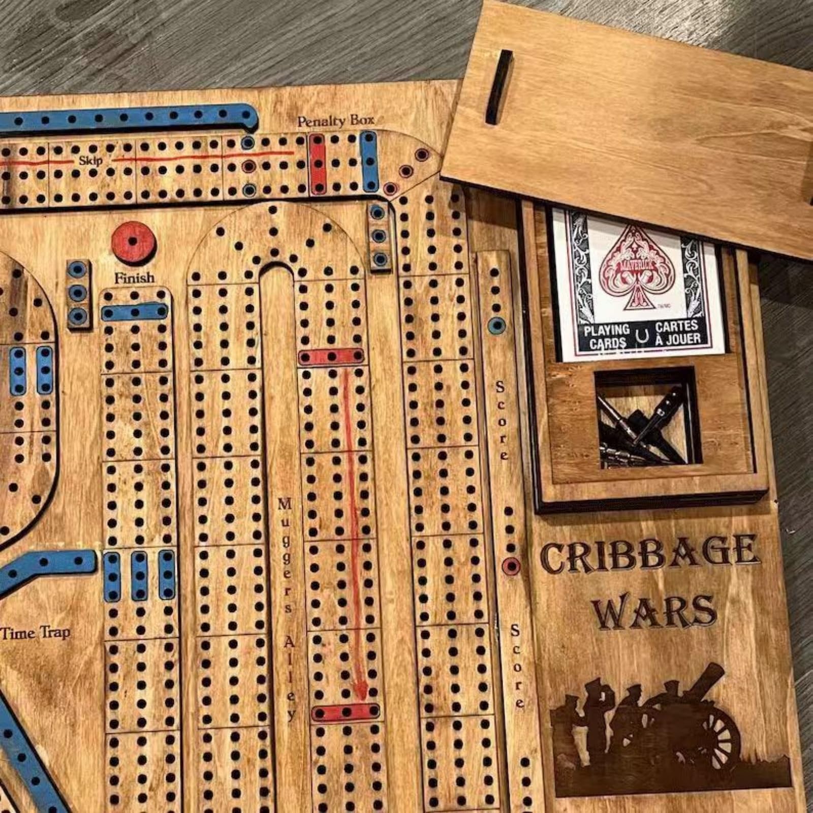 Foto 4 pulgar | Set De Juego De Mesa Cribbage Wars 2024 Con Dados De Esqueleto Y Almacenamiento - Venta Internacional.