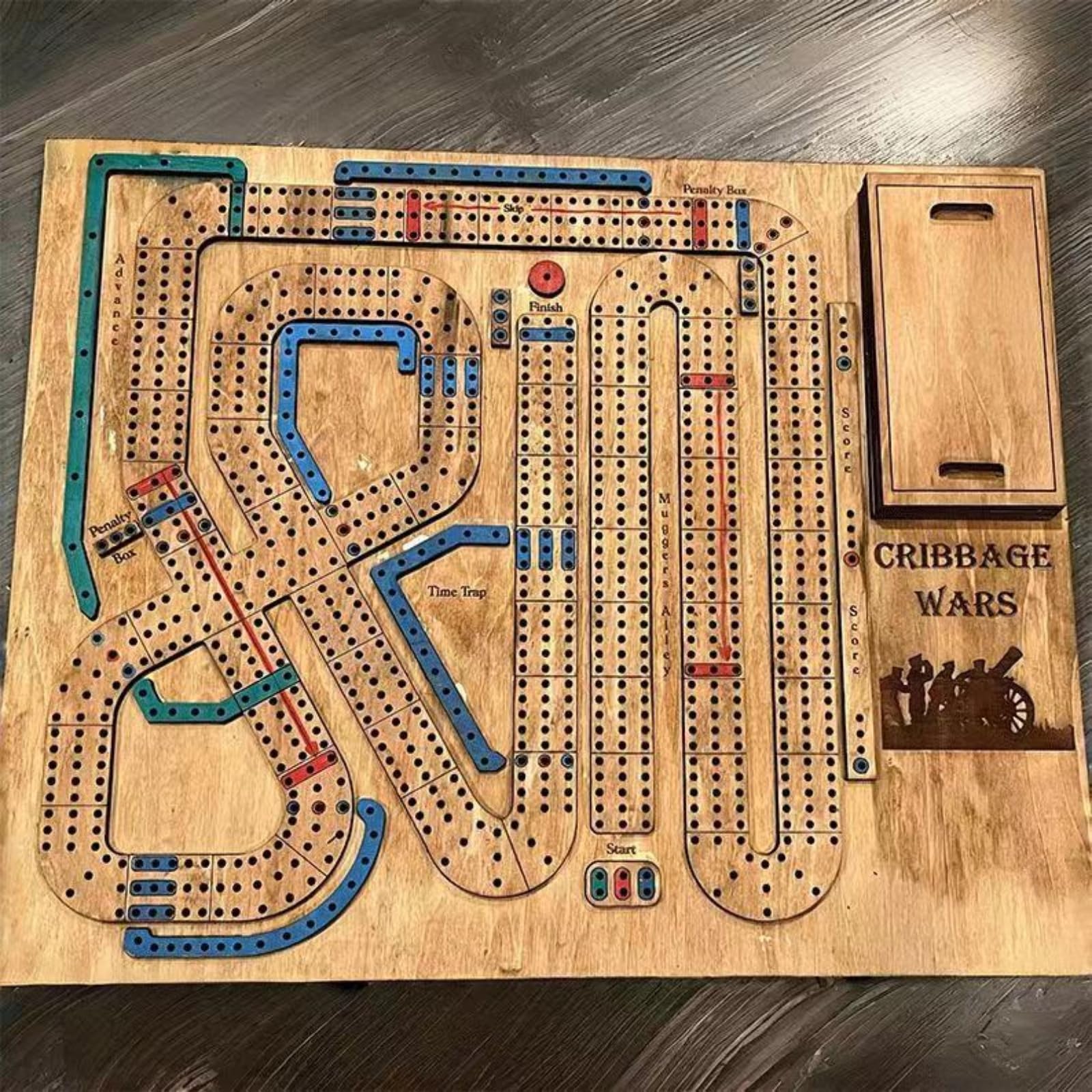 Foto 7 pulgar | Set De Juego De Mesa Cribbage Wars 2024 Con Dados De Esqueleto Y Almacenamiento - Venta Internacional.