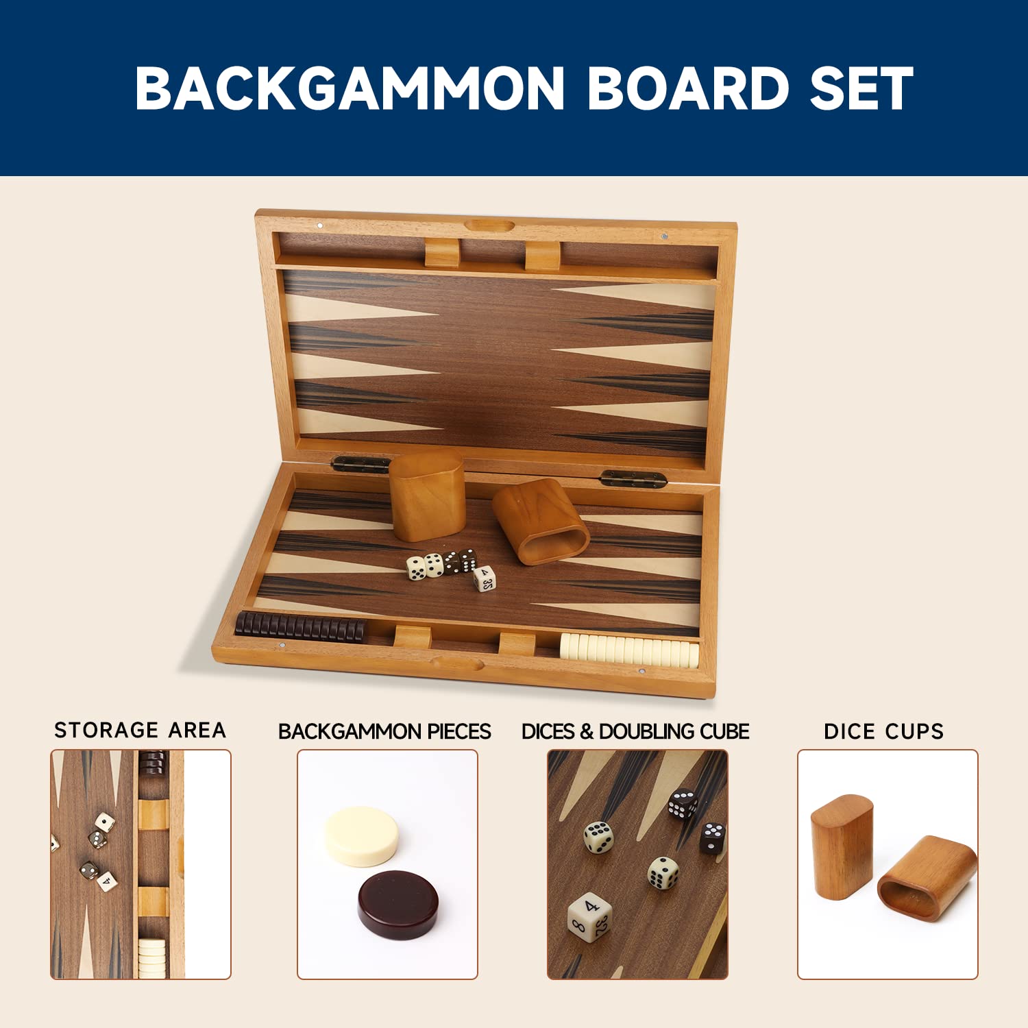 Foto 3 pulgar | Set De Juego De Mesa De Backgammon Gse Games & Sports Expert - Venta Internacional.