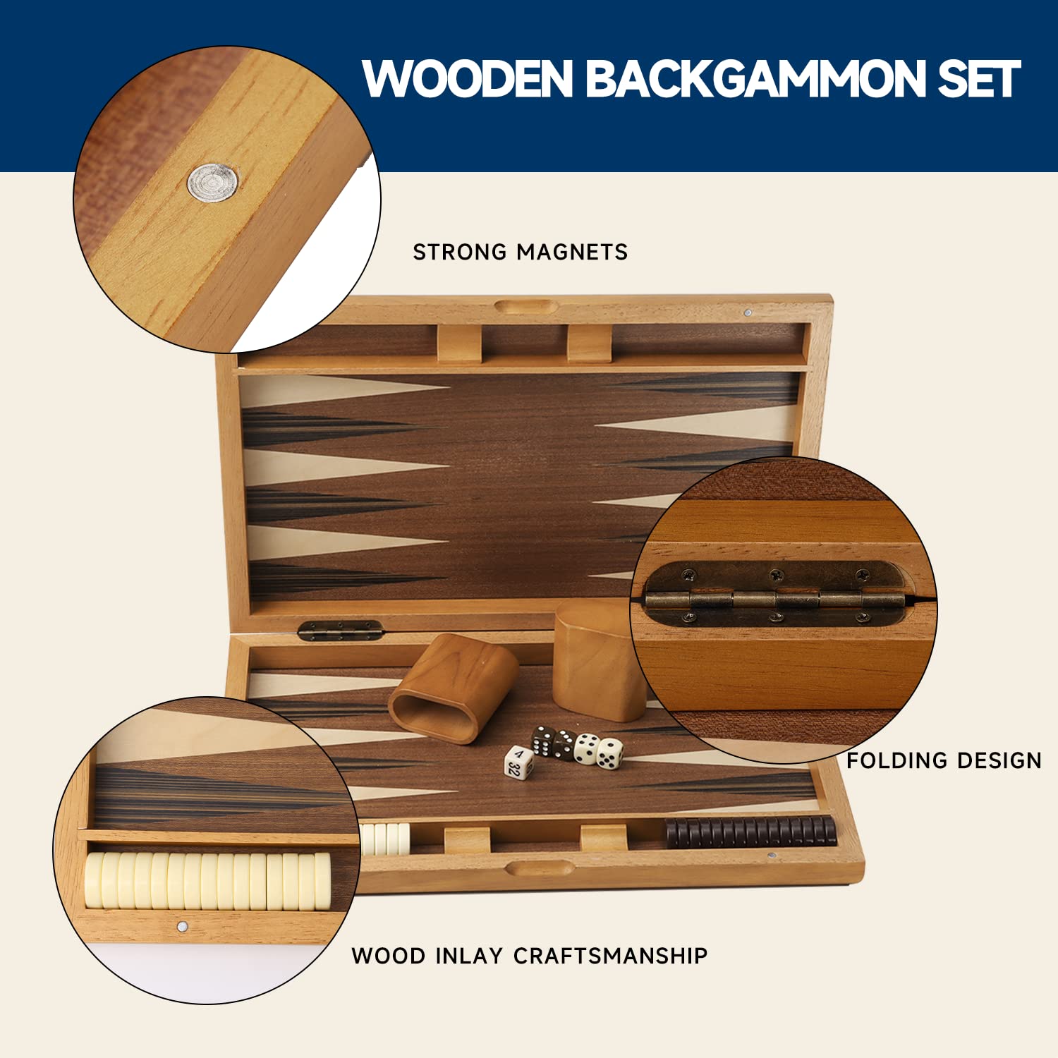 Foto 4 pulgar | Set De Juego De Mesa De Backgammon Gse Games & Sports Expert - Venta Internacional.