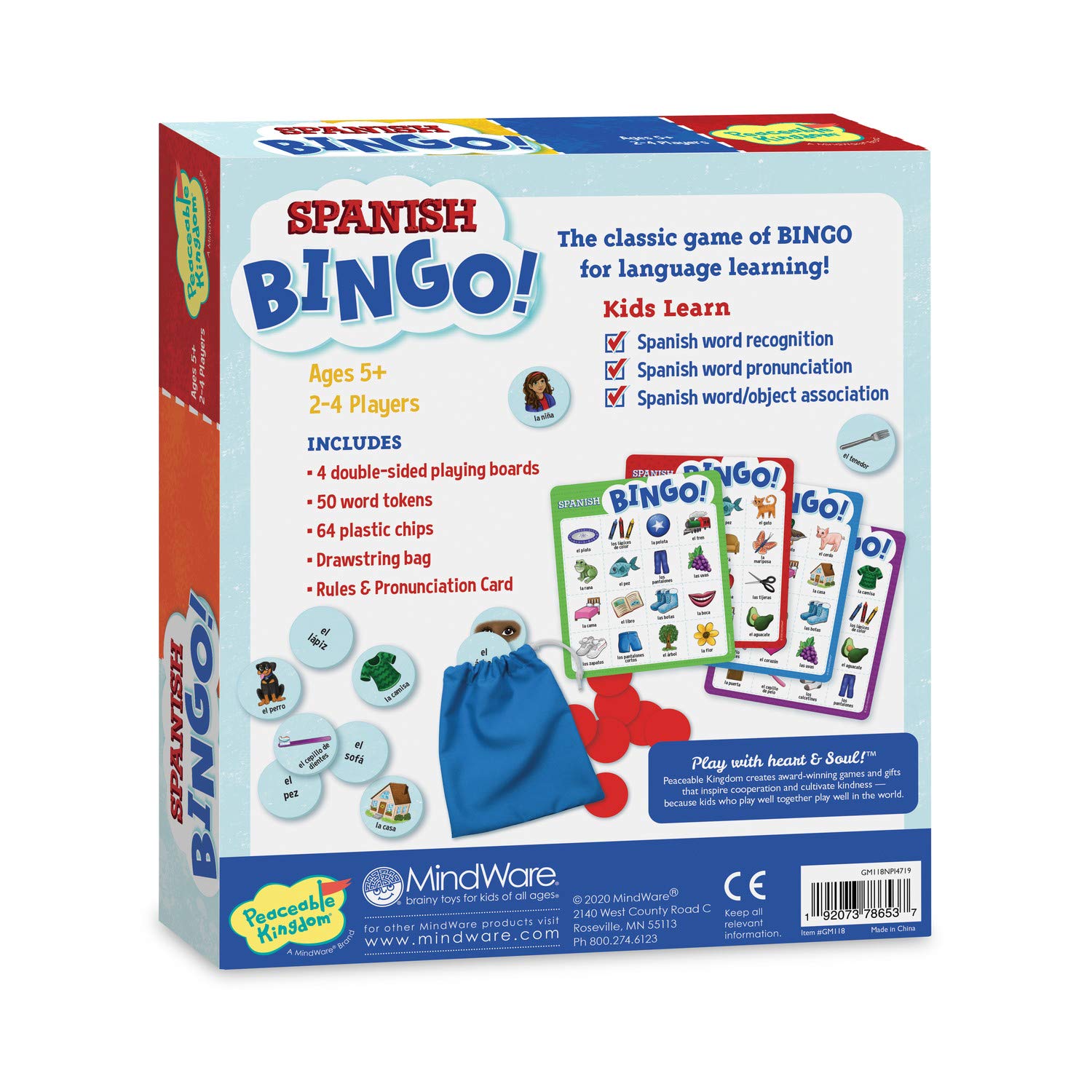 Foto 4 pulgar | Juego De Aprendizaje De Idiomas Peaceable Kingdom Spanish Bingo - Venta Internacional.