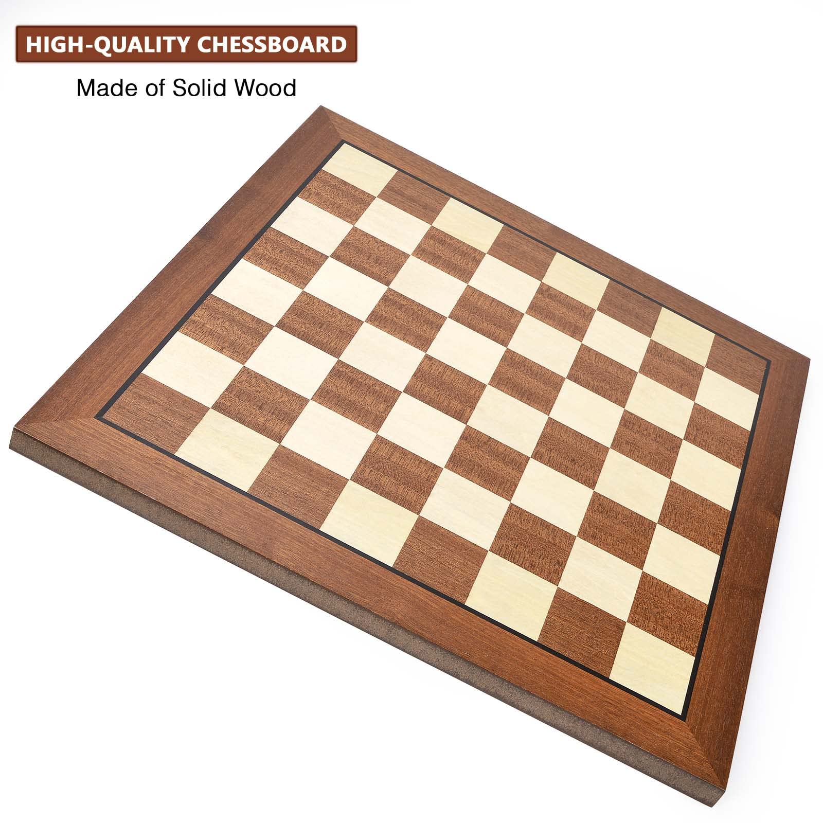 Foto 3 pulgar | Tablero De Ajedrez Amerous 38x38 Cm Torneo De Madera Sin Piezas - Venta Internacional.