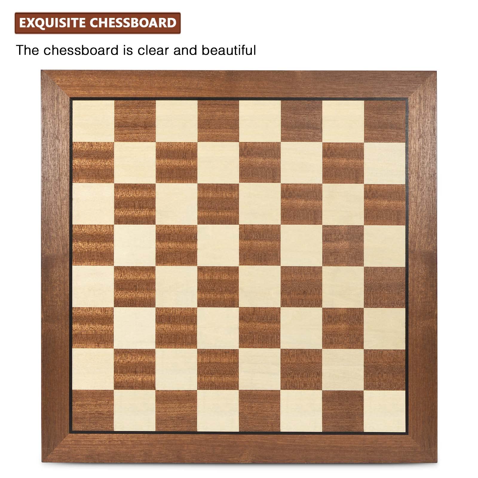 Foto 4 pulgar | Tablero De Ajedrez Amerous 38x38 Cm Torneo De Madera Sin Piezas - Venta Internacional.