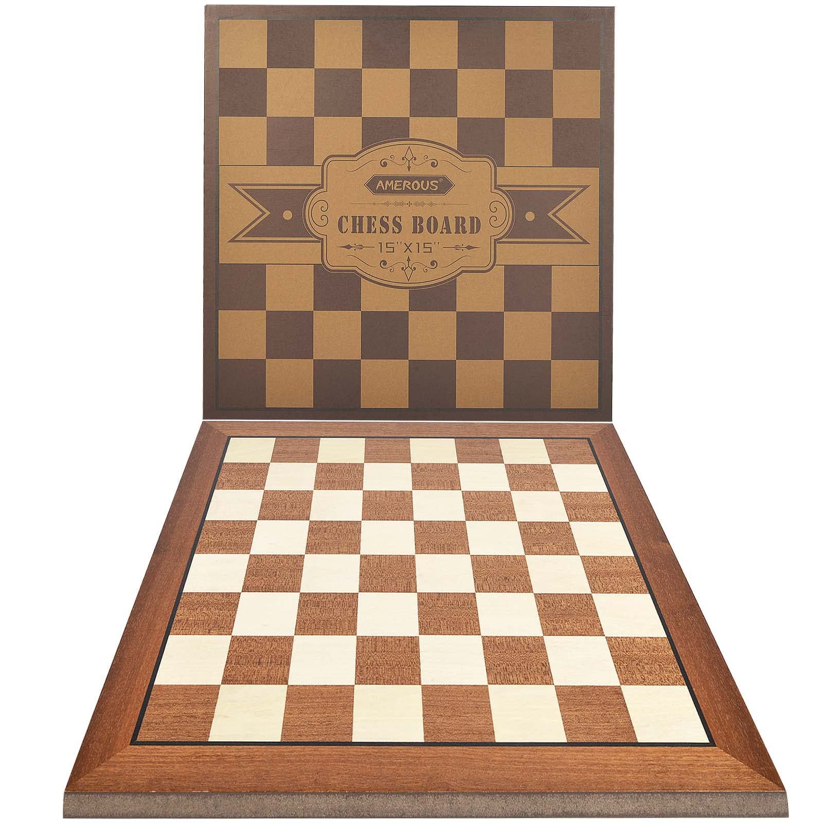 Foto 8 pulgar | Tablero De Ajedrez Amerous 38x38 Cm Torneo De Madera Sin Piezas - Venta Internacional.