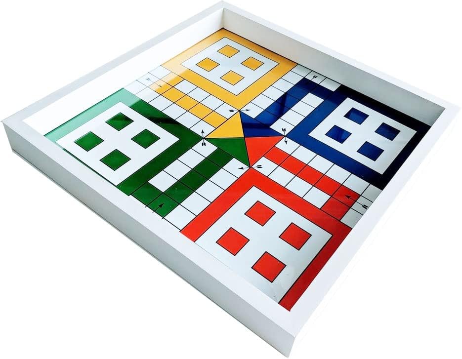 Foto 1 | Juego De Mesa De Ludo Con Tapa De Cristal, 16 Fichas Y 2 Dados - Venta Internacional.