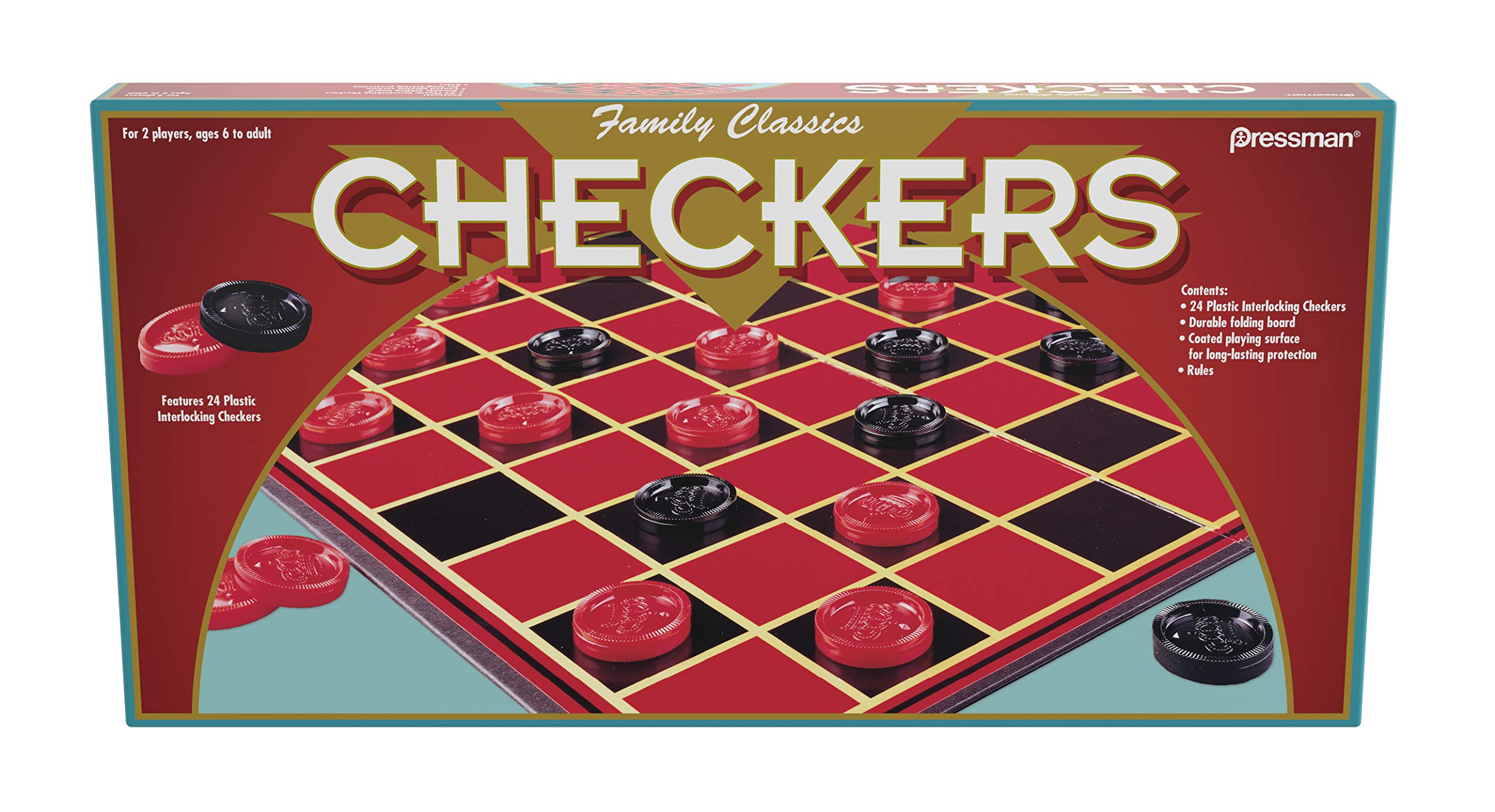 Juego De Damas Pressman Family Classics Con Tablero Plegable - Venta Internacional.