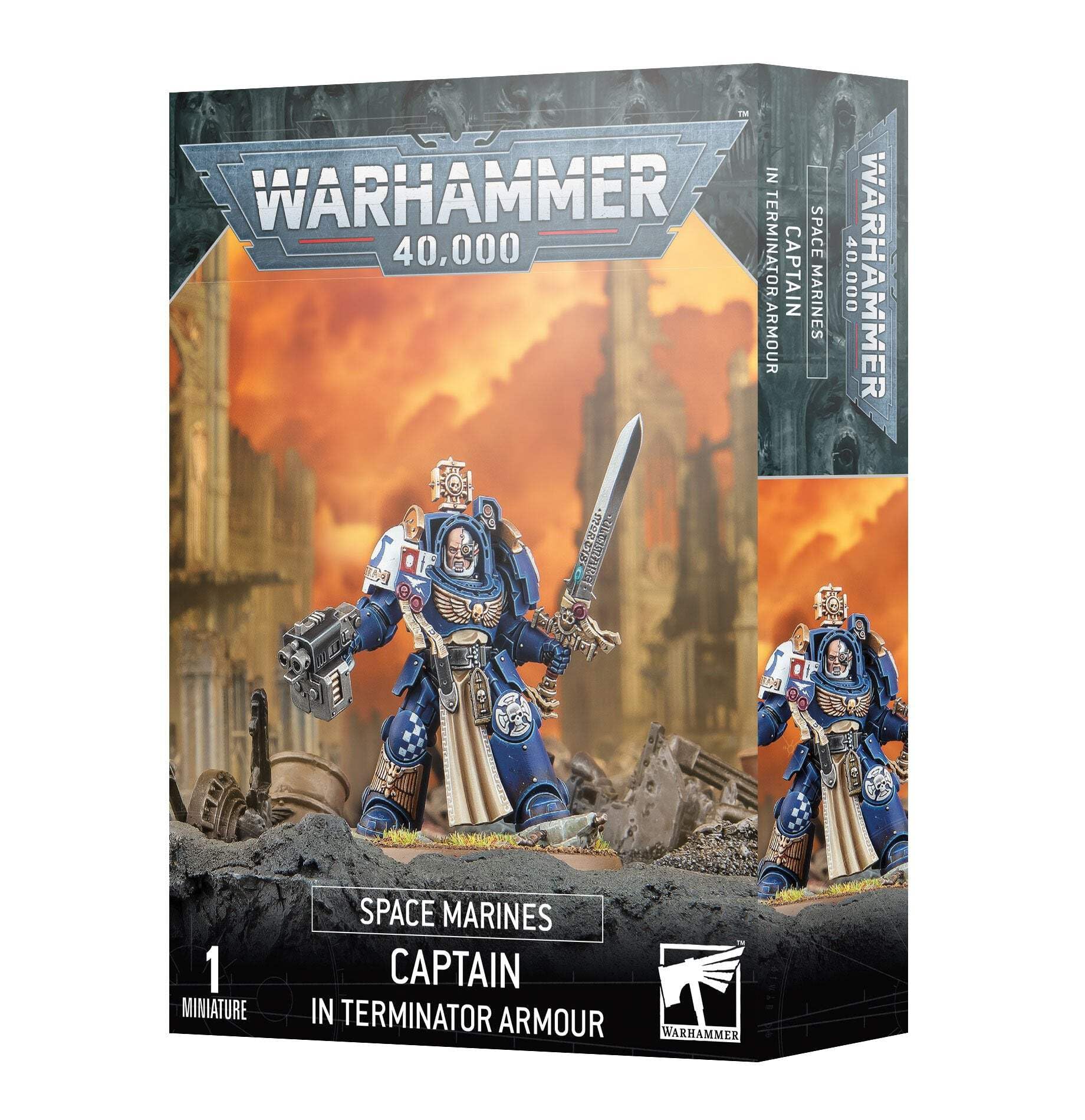 Foto 2 pulgar | Figura De Acción Warhammer 40,000 Space Marines Captain Terminator - Venta Internacional.