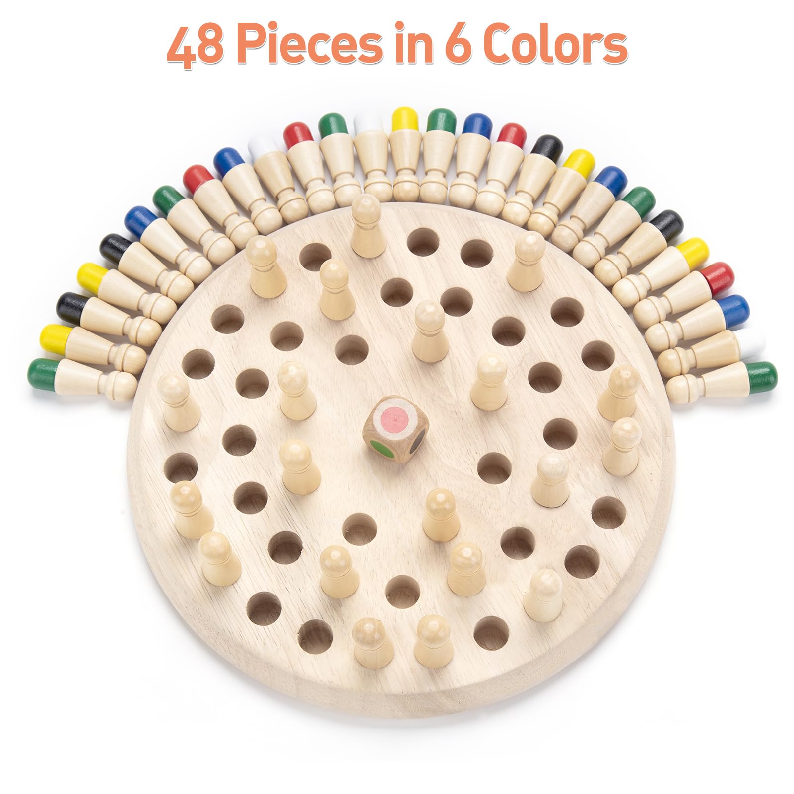 Foto 4 | Juego De Ajedrez Con Memoria Hirger Wooden Para Niños Y Adultos - Venta Internacional.