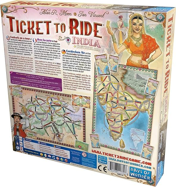 Foto 4 pulgar | Boleto De Juego De Mesa Para Ride India + Switzerland Expansion - Venta Internacional.