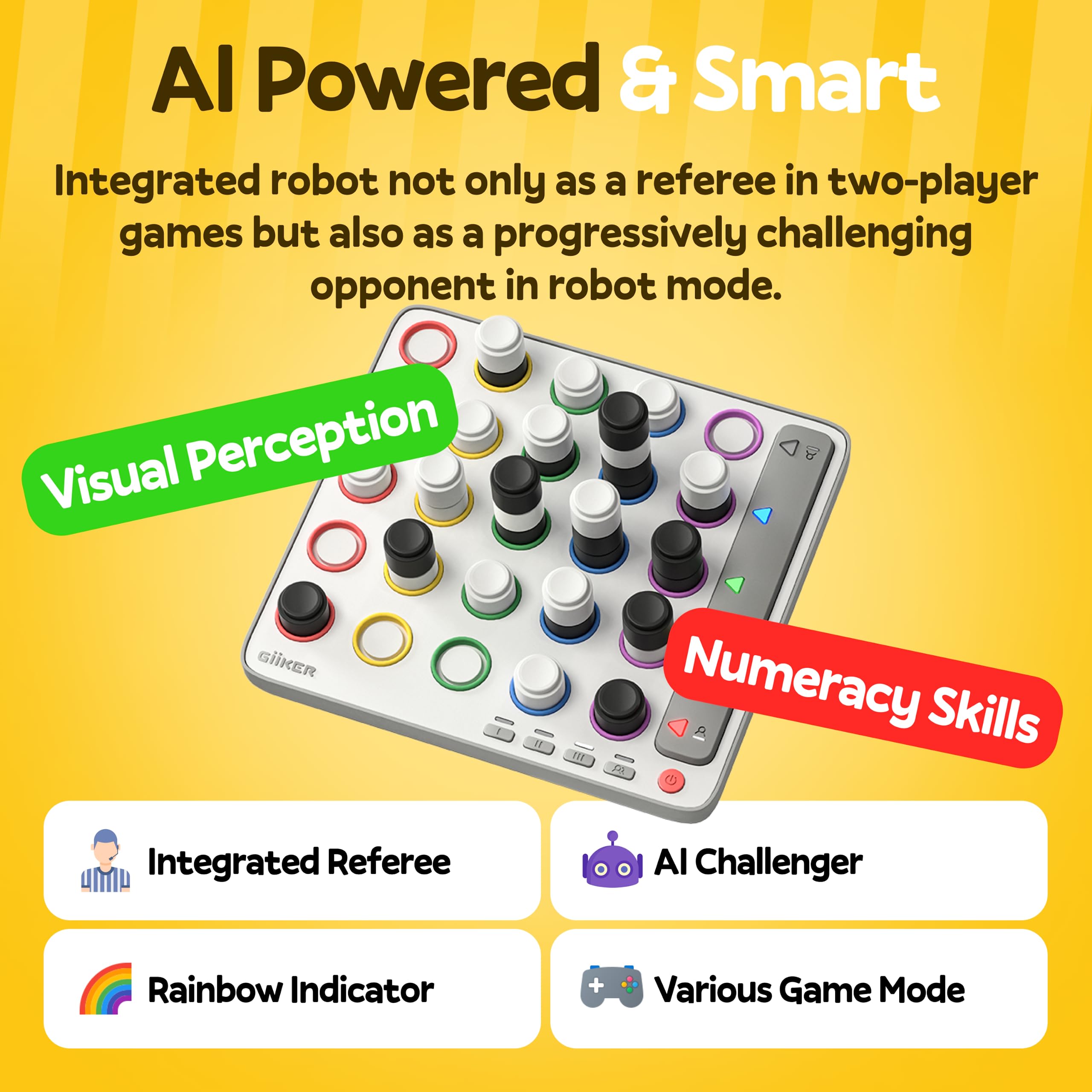 Foto 4 | Juego De Mesa De Estrategia Giiker Smart Four 3d Ai 1-2 Jugadores 6+ - Venta Internacional.