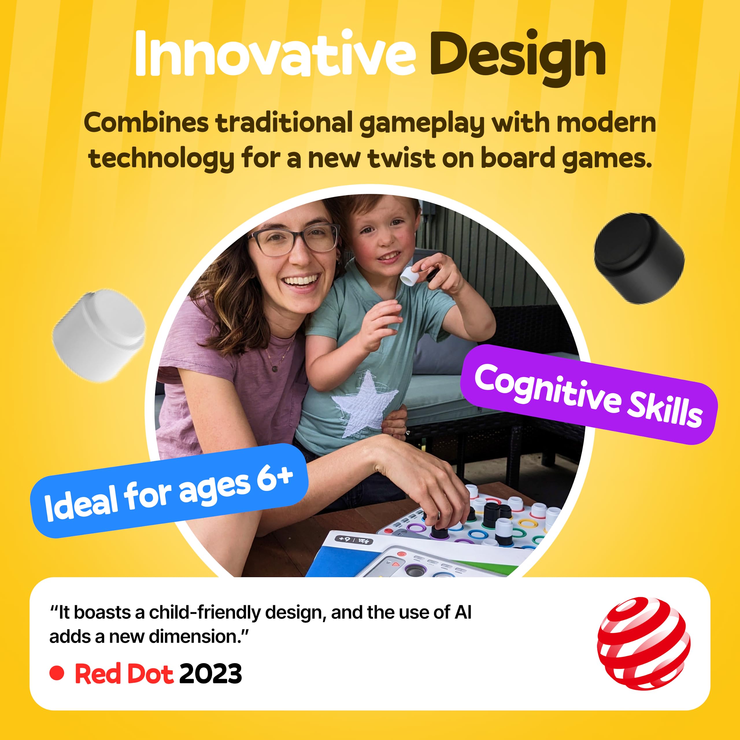 Foto 5 | Juego De Mesa De Estrategia Giiker Smart Four 3d Ai 1-2 Jugadores 6+ - Venta Internacional.