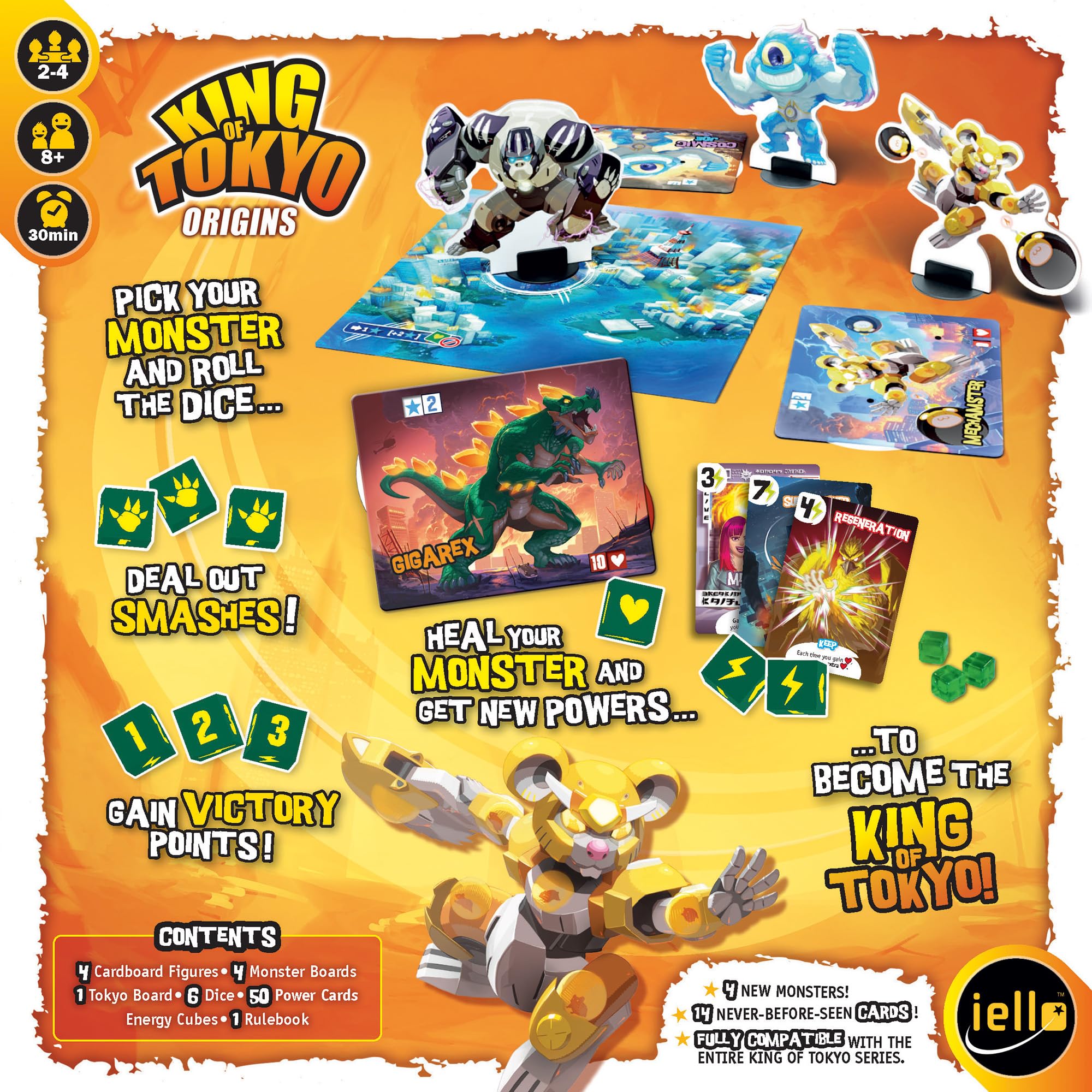 Foto 3 pulgar | Juego De Mesa Iello King Of Tokyo Origins Family 8+ Years - Venta Internacional.