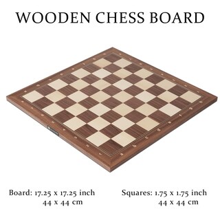 Foto 3 | Tablero De Ajedrez A&a Professional De Madera De Nogal Y Arce De 54 Cm - Venta Internacional.