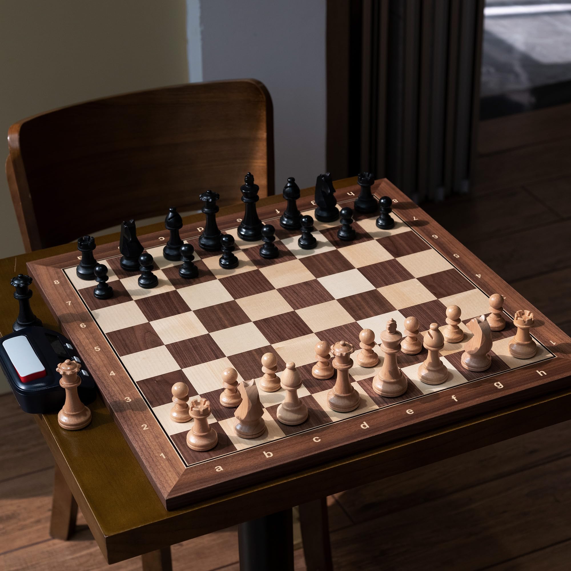 Foto 5 | Tablero De Ajedrez A&a Professional De Madera De Nogal Y Arce De 54 Cm - Venta Internacional.