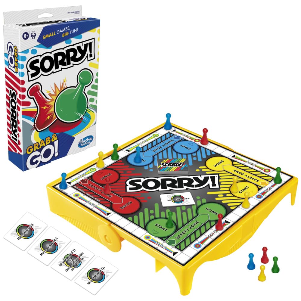 Juego De Mesa Hasbro Gaming ¡lo Siento! ¡llévala Y Llévala, Tamaño Viaje - Venta Internacional.