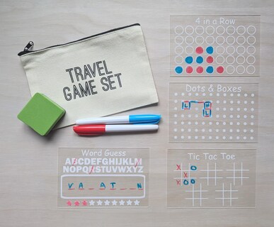 Foto 3 | Set De Juegos De Viaje Para Niños, Juegos Reutilizables De Borrado En Seco, Paquete De 4 - Venta Internacional.